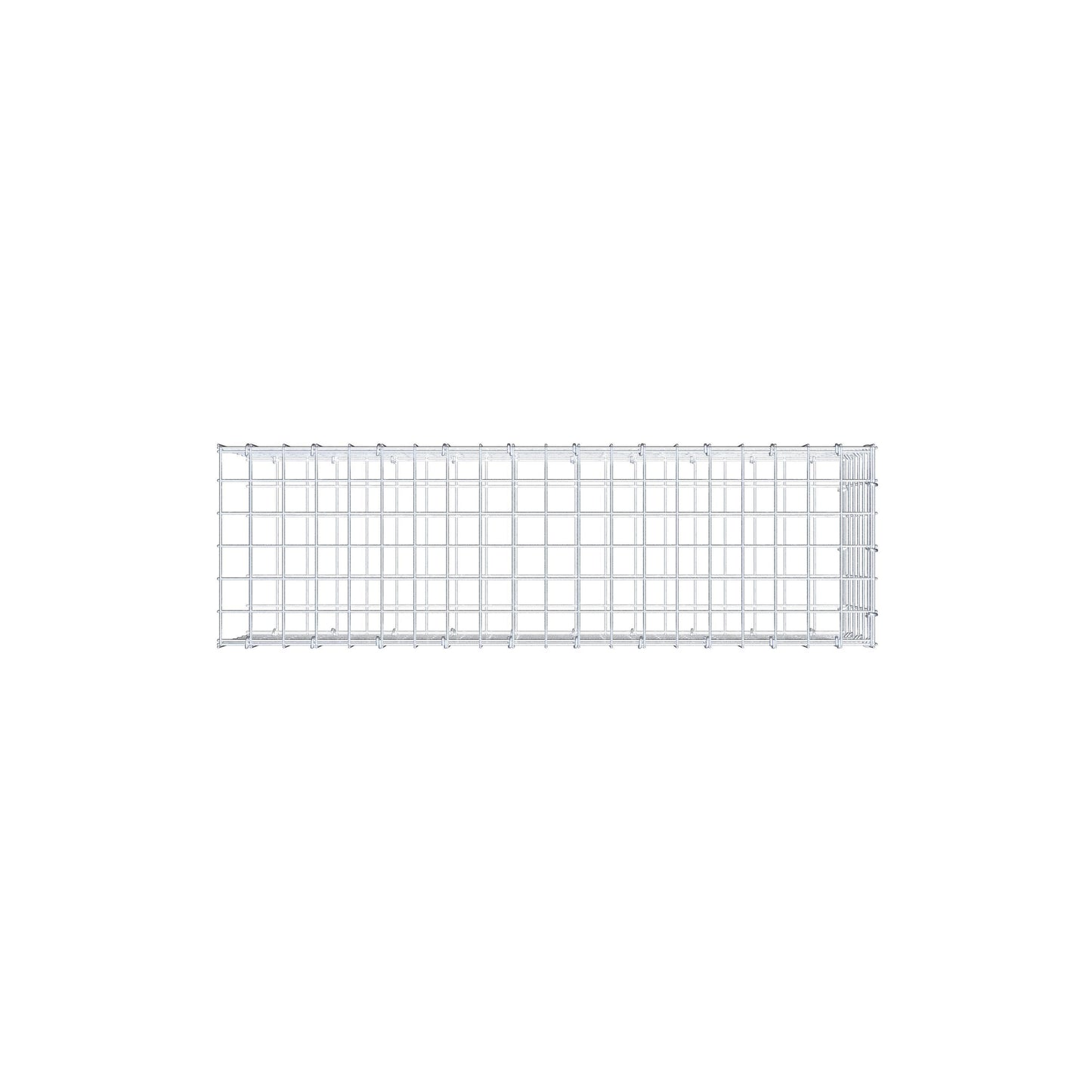 Mounted gabion type 2 100 cm x 30 cm x 30 cm (L x H x D), mesh size 5 cm x 5 cm, C-ring