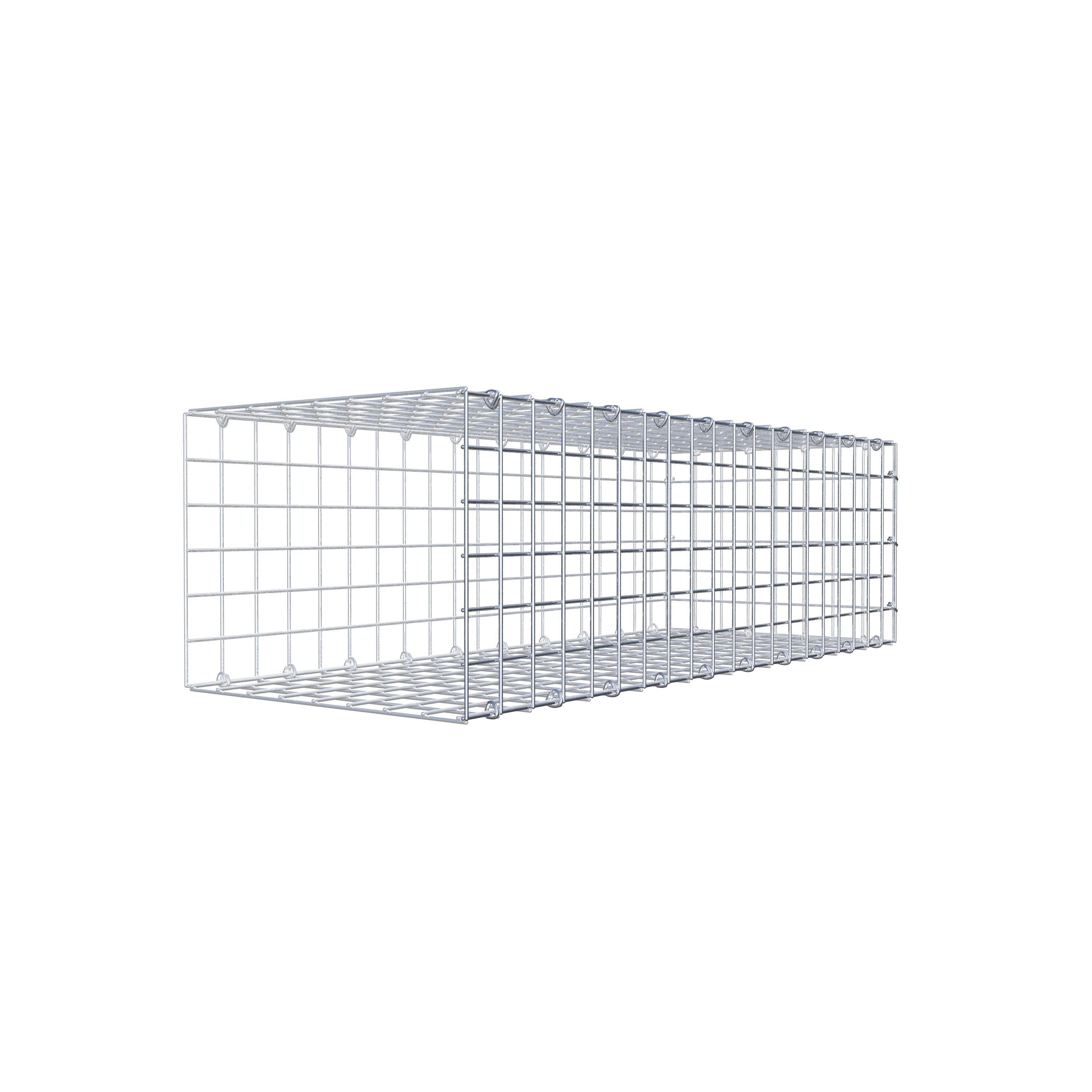 Gabion monté type 2 100 cm x 30 cm x 40 cm (L x H x P), maillage 5 cm x 5 cm, anneau en C