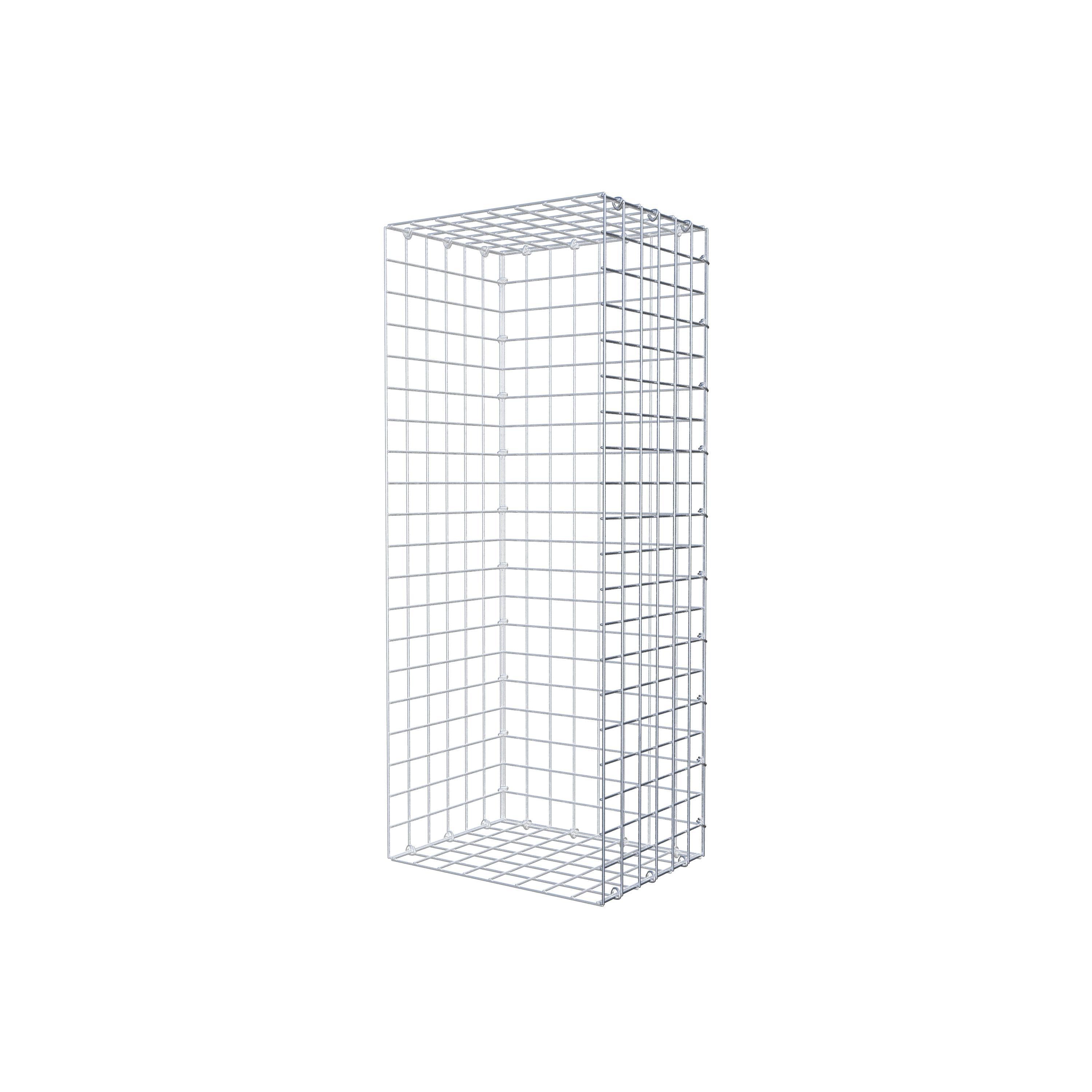 Gabion monté type 2 100 cm x 30 cm x 40 cm (L x H x P), maillage 5 cm x 5 cm, anneau en C