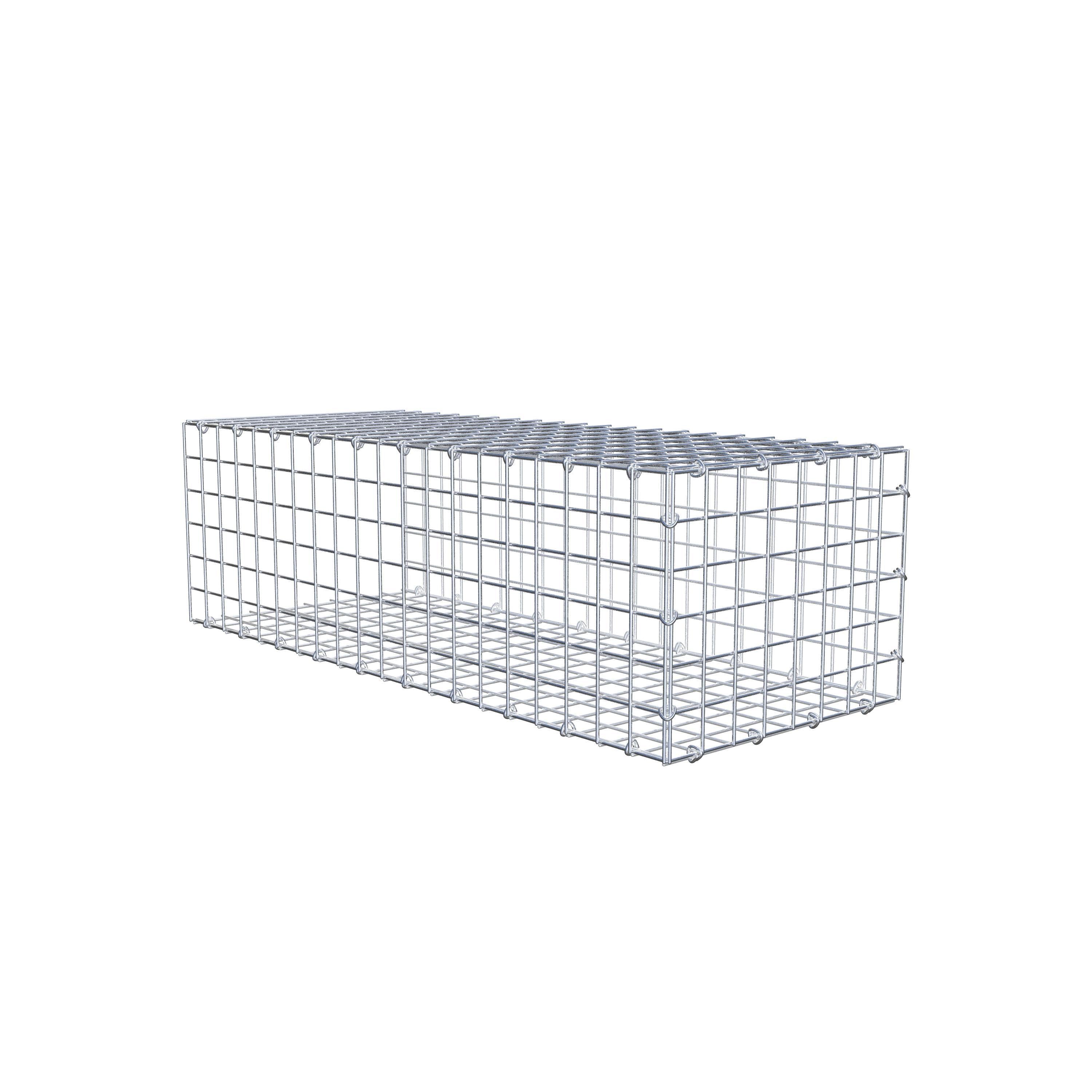 Gavión complementario de tipo 2 100 cm x 30 cm x 40 cm (largo x alto x fondo), malla 5 cm x 5 cm, anillo en C