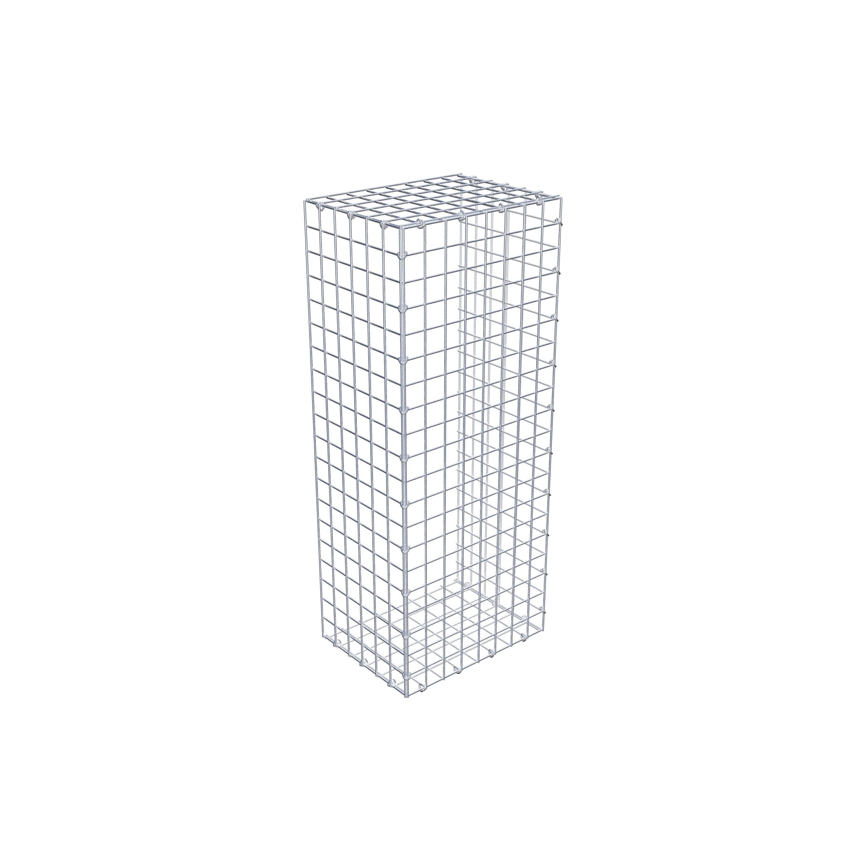Gavión complementario de tipo 2 100 cm x 30 cm x 40 cm (largo x alto x fondo), malla 5 cm x 5 cm, anillo en C
