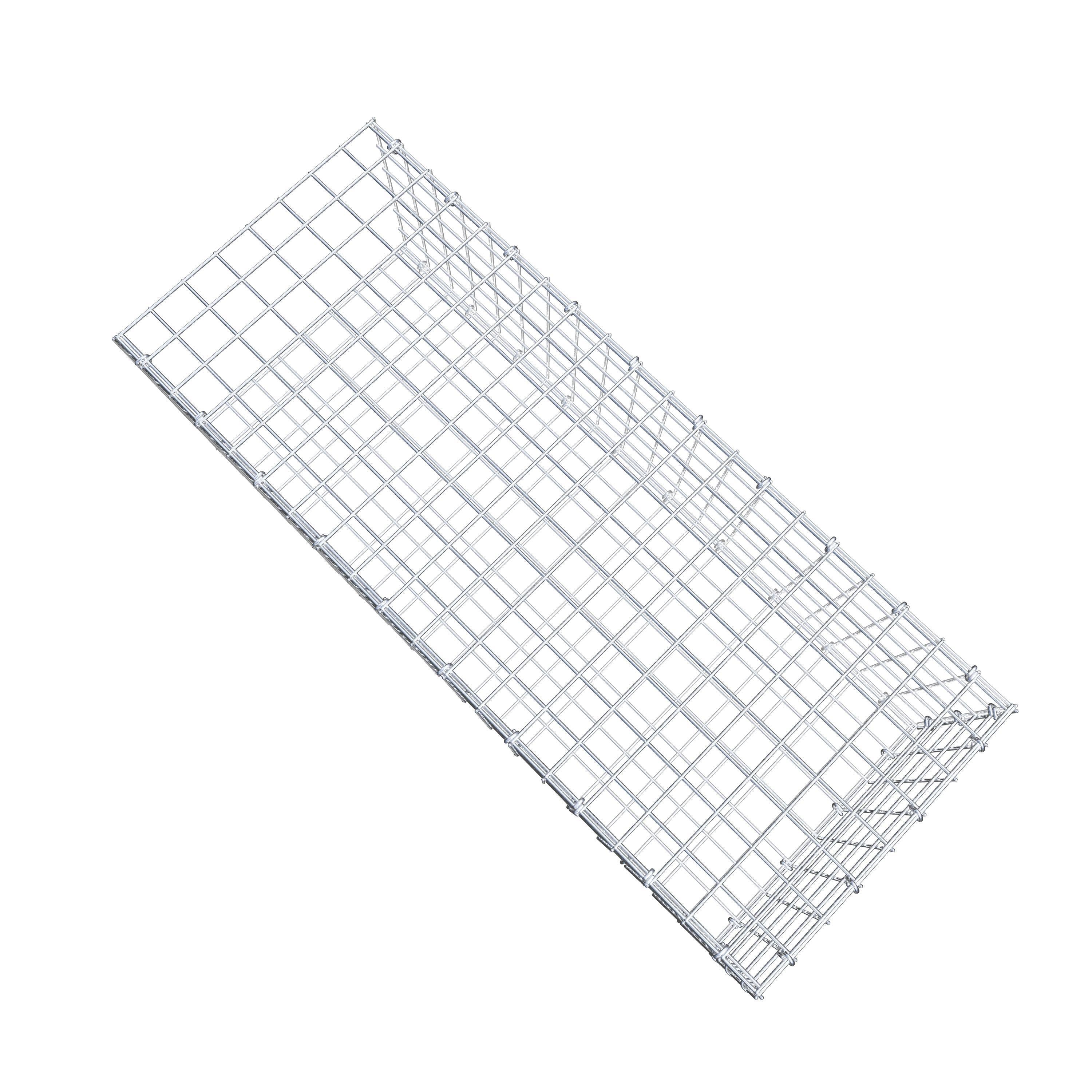 Gavión complementario de tipo 2 100 cm x 30 cm x 40 cm (largo x alto x fondo), malla 5 cm x 5 cm, anillo en C
