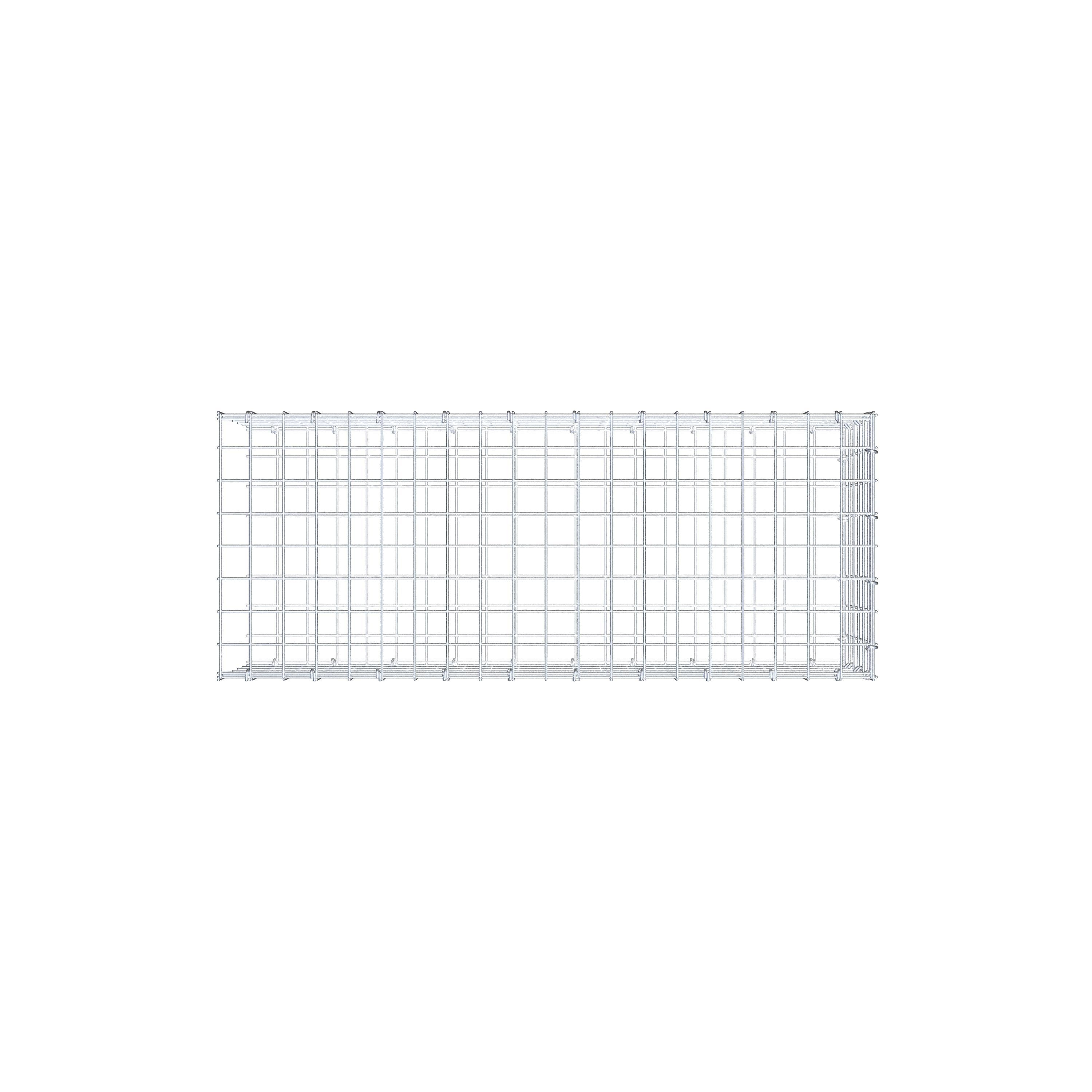 Gabion monté type 2 100 cm x 30 cm x 40 cm (L x H x P), maillage 5 cm x 5 cm, anneau en C