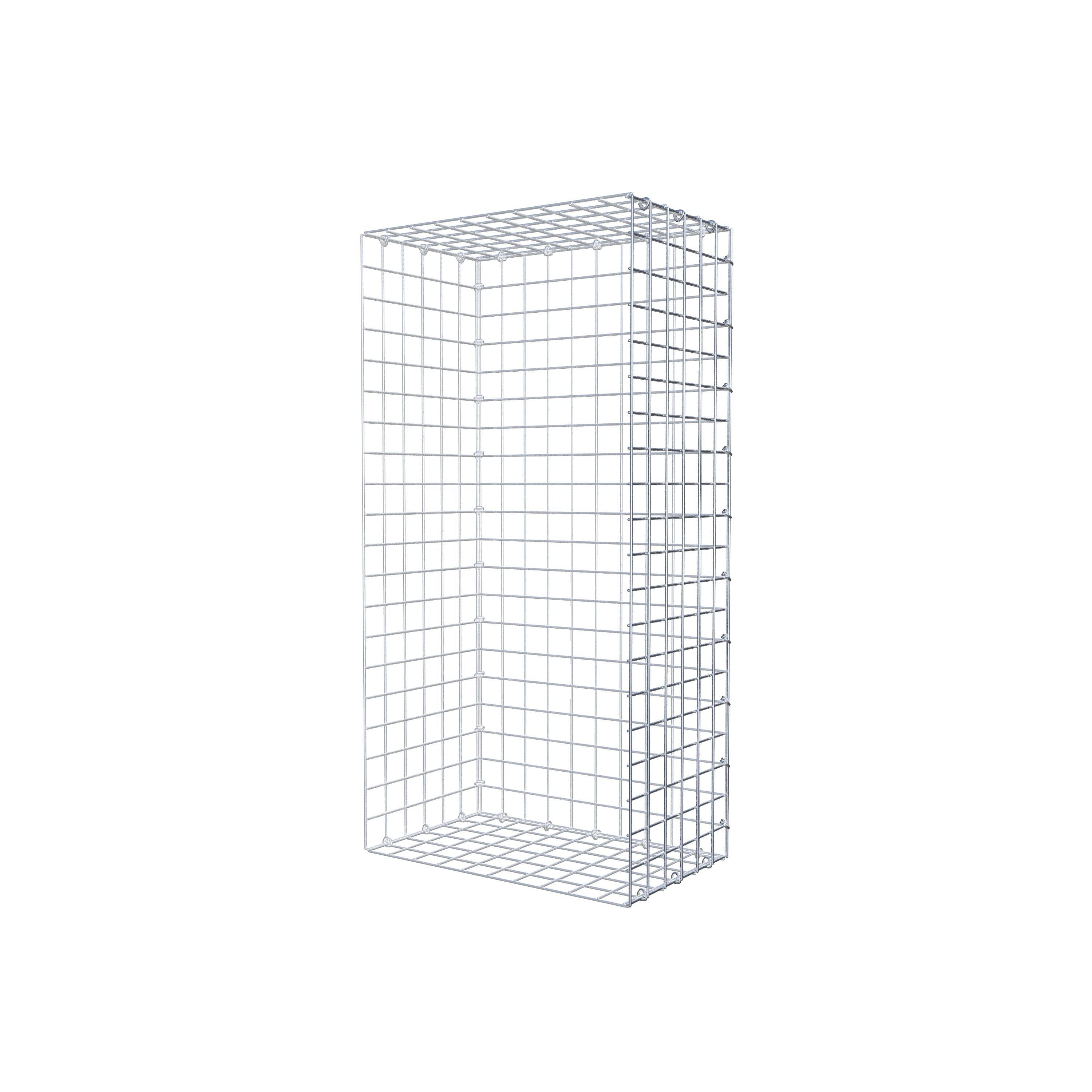 Gabion monté type 2 100 cm x 30 cm x 50 cm (L x H x P), maillage 5 cm x 5 cm, anneau en C