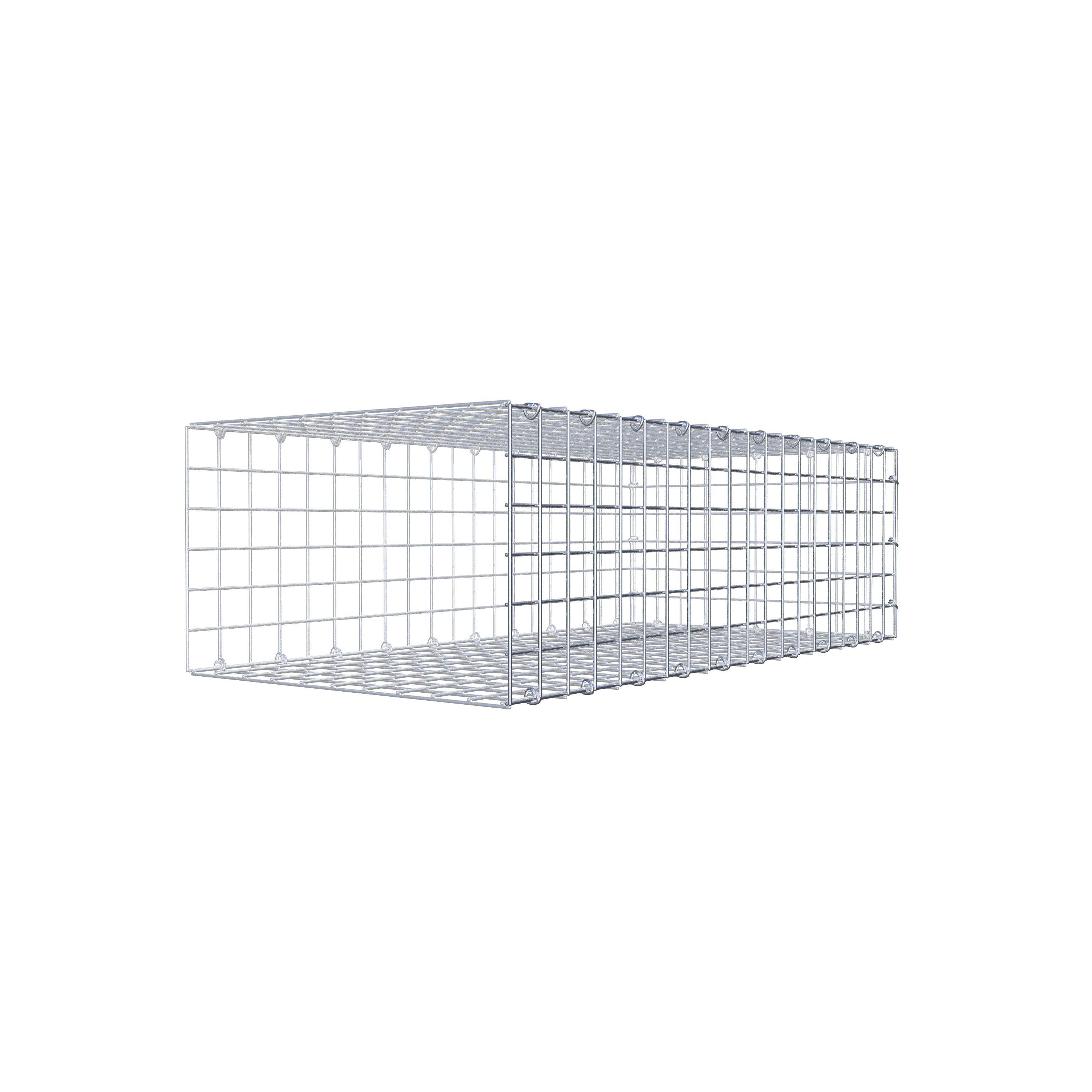 Gabion monté type 2 100 cm x 30 cm x 50 cm (L x H x P), maillage 5 cm x 5 cm, anneau en C