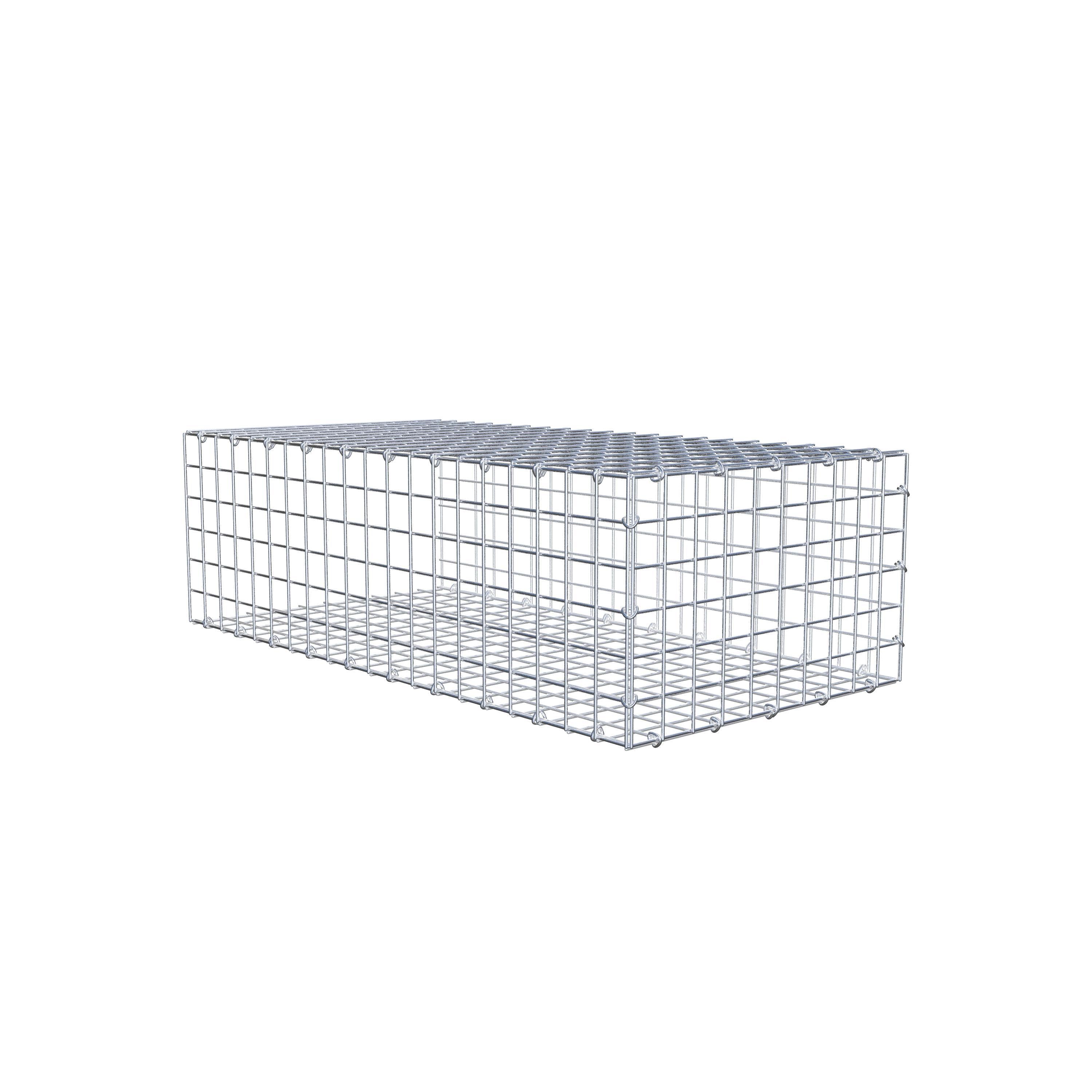 Gabion monté type 2 100 cm x 30 cm x 50 cm (L x H x P), maillage 5 cm x 5 cm, anneau en C