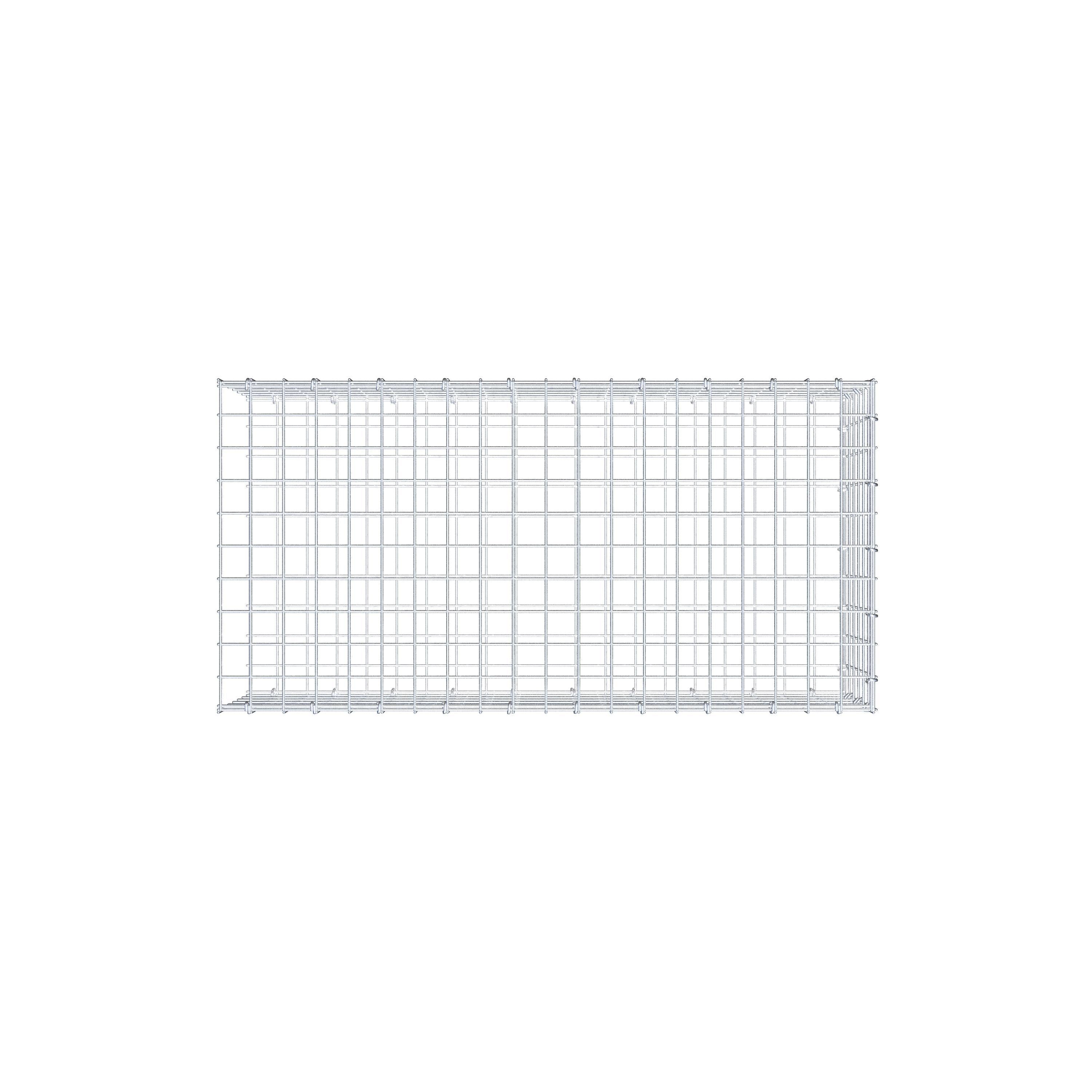 Gabion monté type 2 100 cm x 30 cm x 50 cm (L x H x P), maillage 5 cm x 5 cm, anneau en C