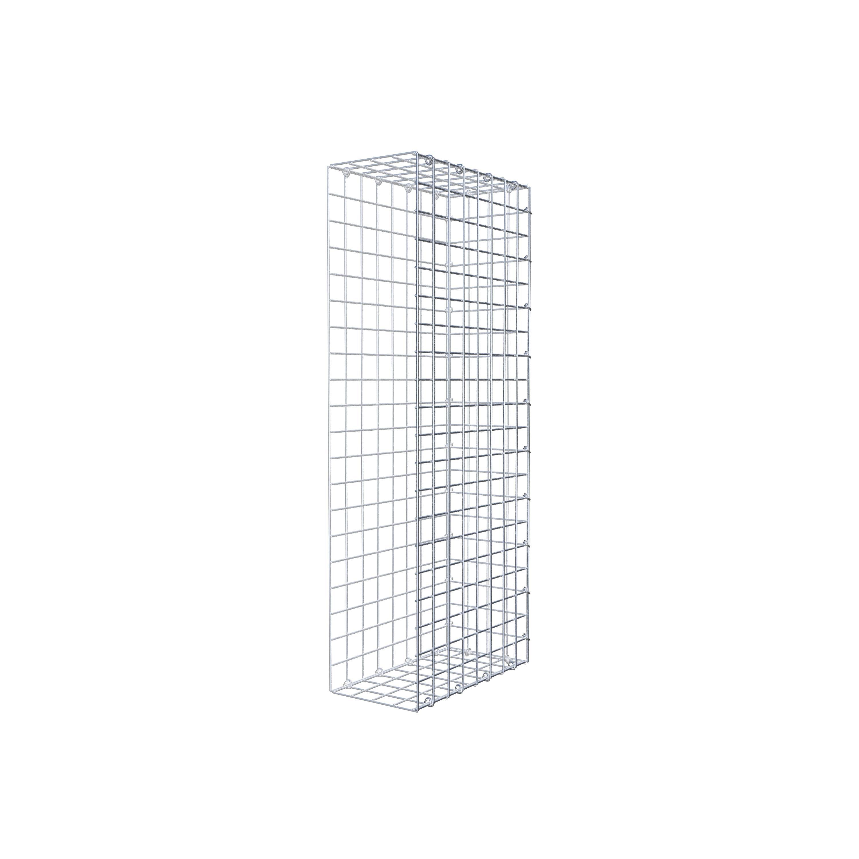 Gabion monté type 2 100 cm x 40 cm x 20 cm (L x H x P), maillage 5 cm x 5 cm, anneau en C