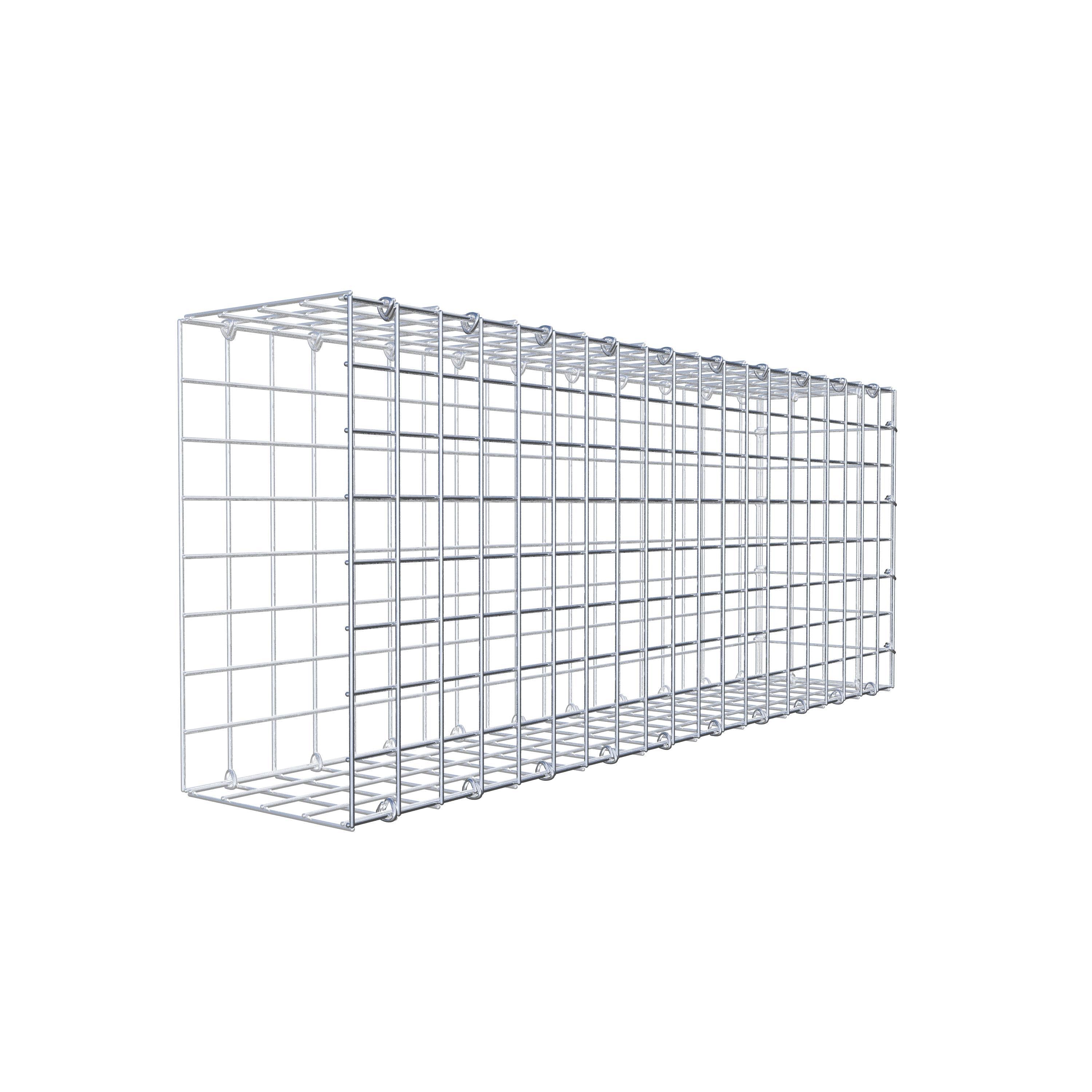 Gabion monté type 2 100 cm x 40 cm x 20 cm (L x H x P), maillage 5 cm x 5 cm, anneau en C