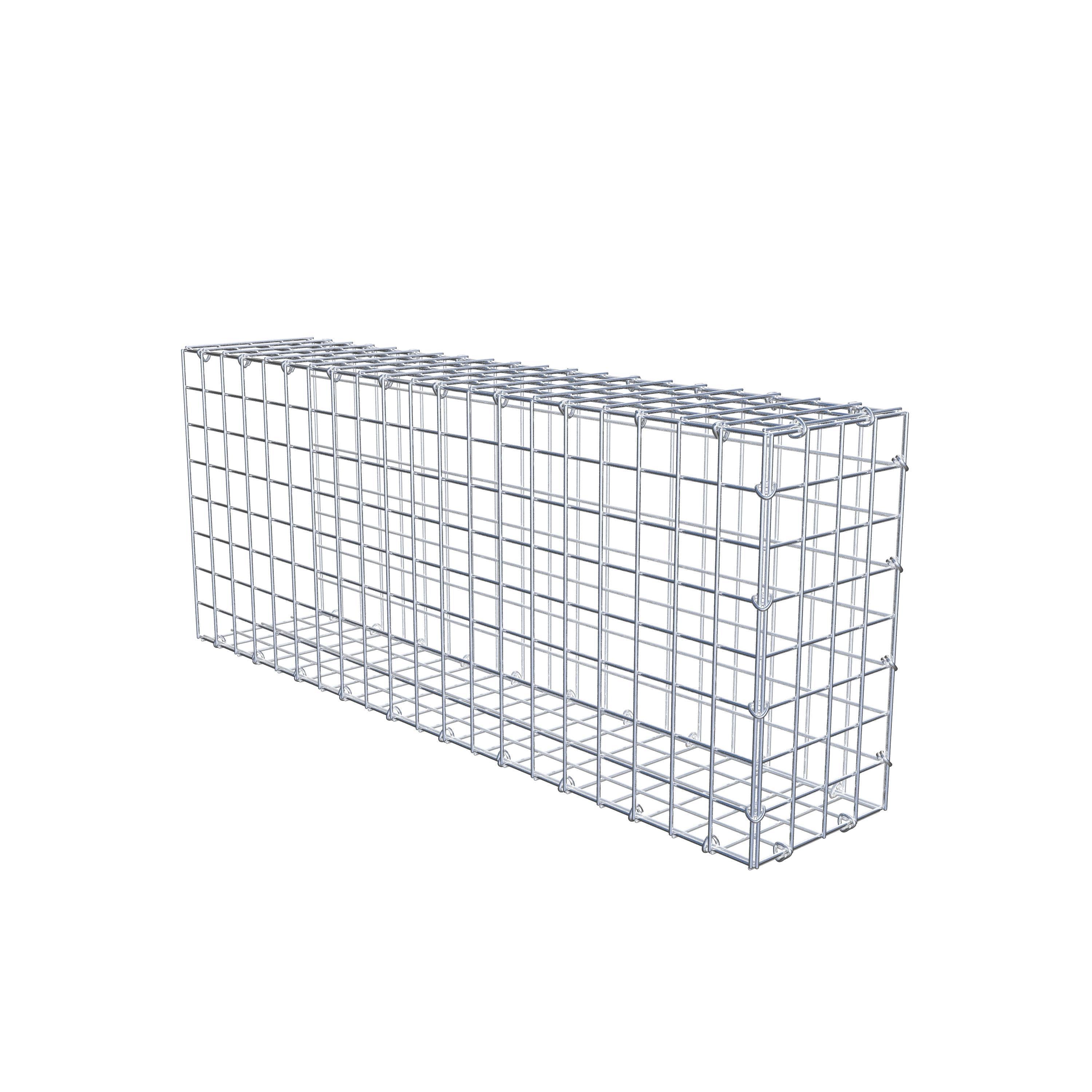 Gabion monté type 2 100 cm x 40 cm x 20 cm (L x H x P), maillage 5 cm x 5 cm, anneau en C