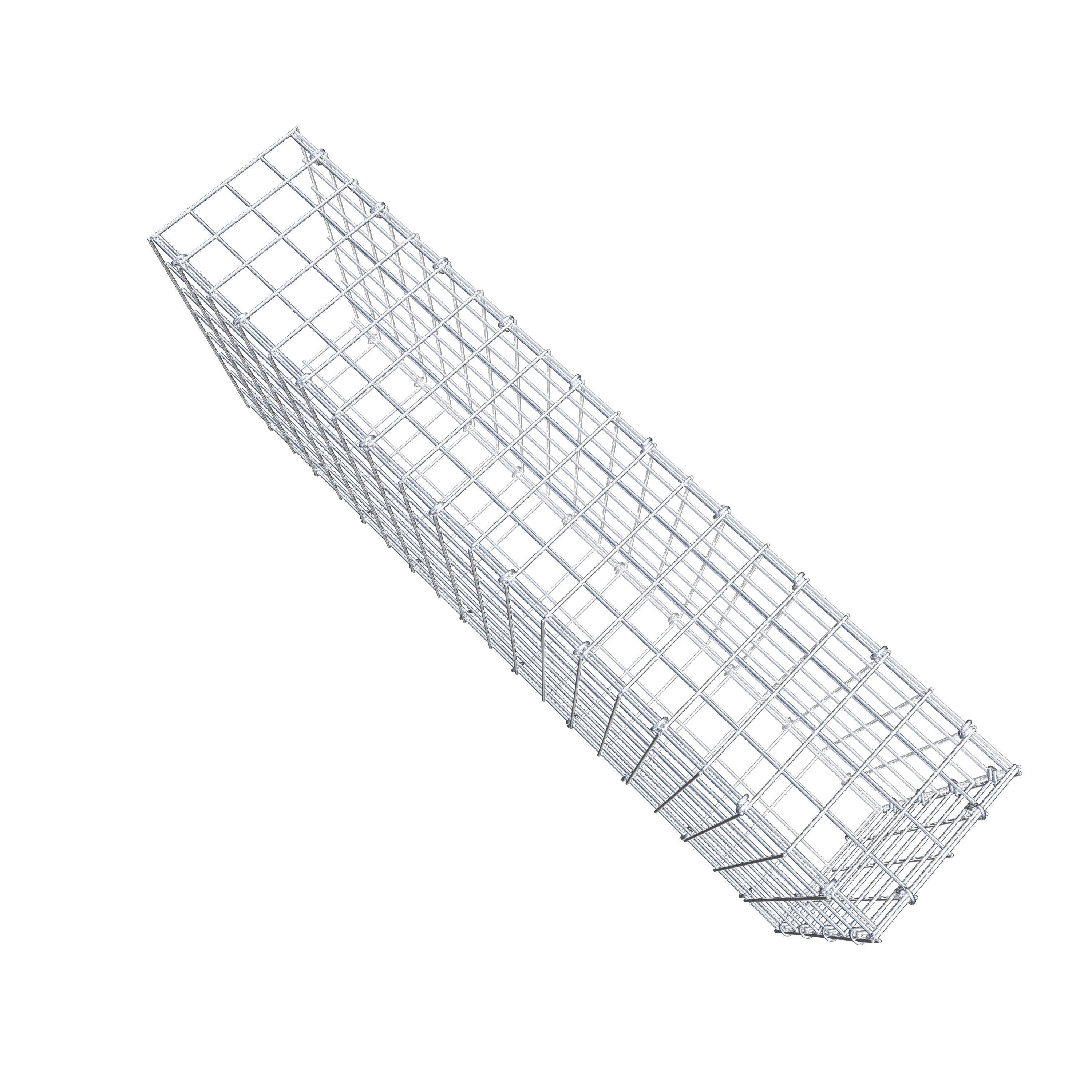 Gabion monté type 2 100 cm x 40 cm x 20 cm (L x H x P), maillage 5 cm x 5 cm, anneau en C