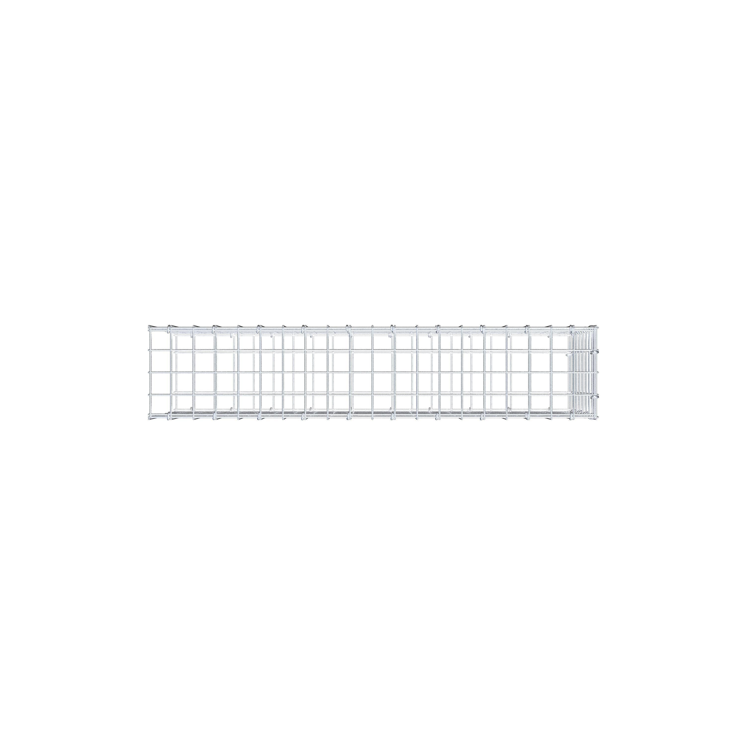 Gabion monté type 2 100 cm x 40 cm x 20 cm (L x H x P), maillage 5 cm x 5 cm, anneau en C