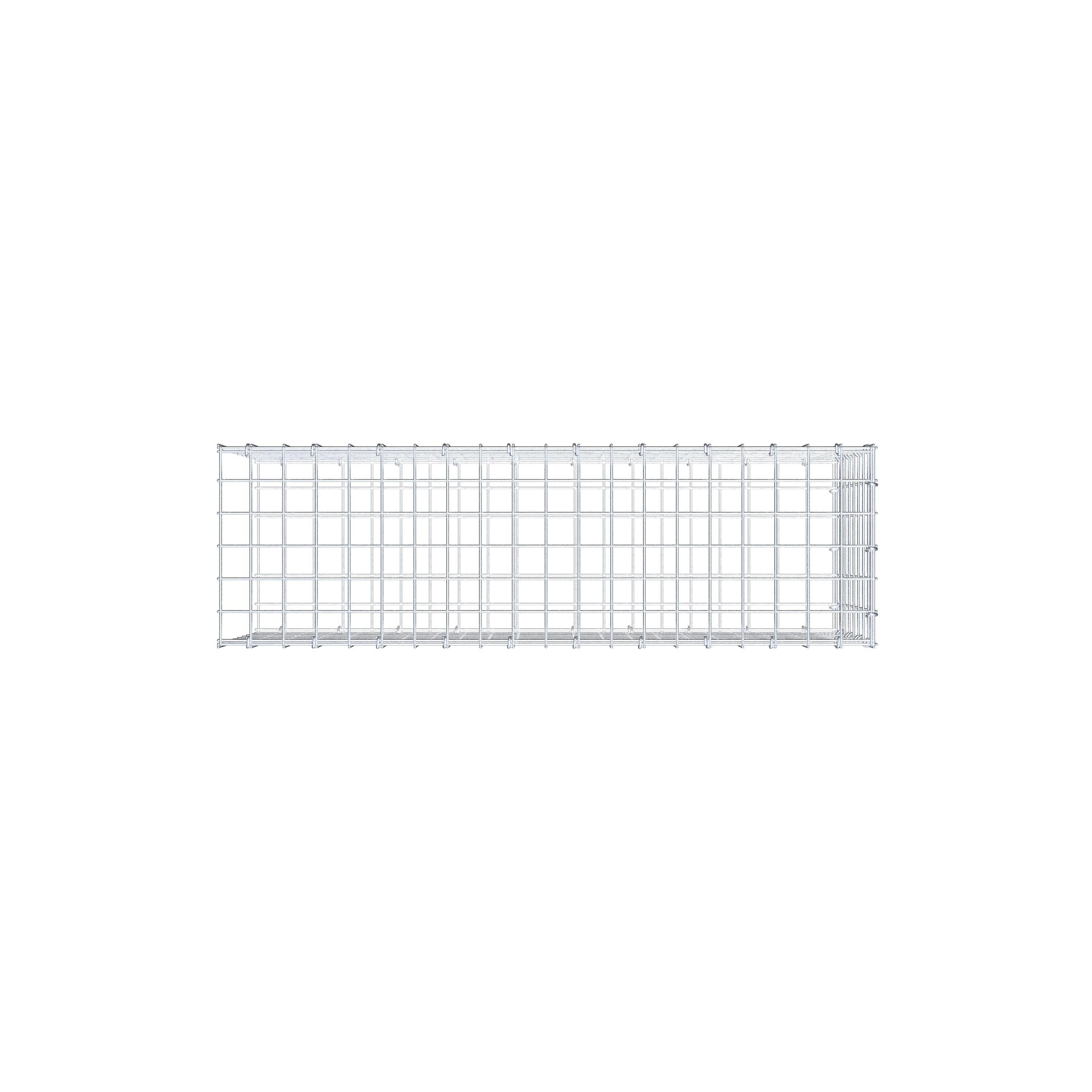 Gabion monté type 2 100 cm x 40 cm x 30 cm (L x H x P), maillage 5 cm x 5 cm, anneau en C