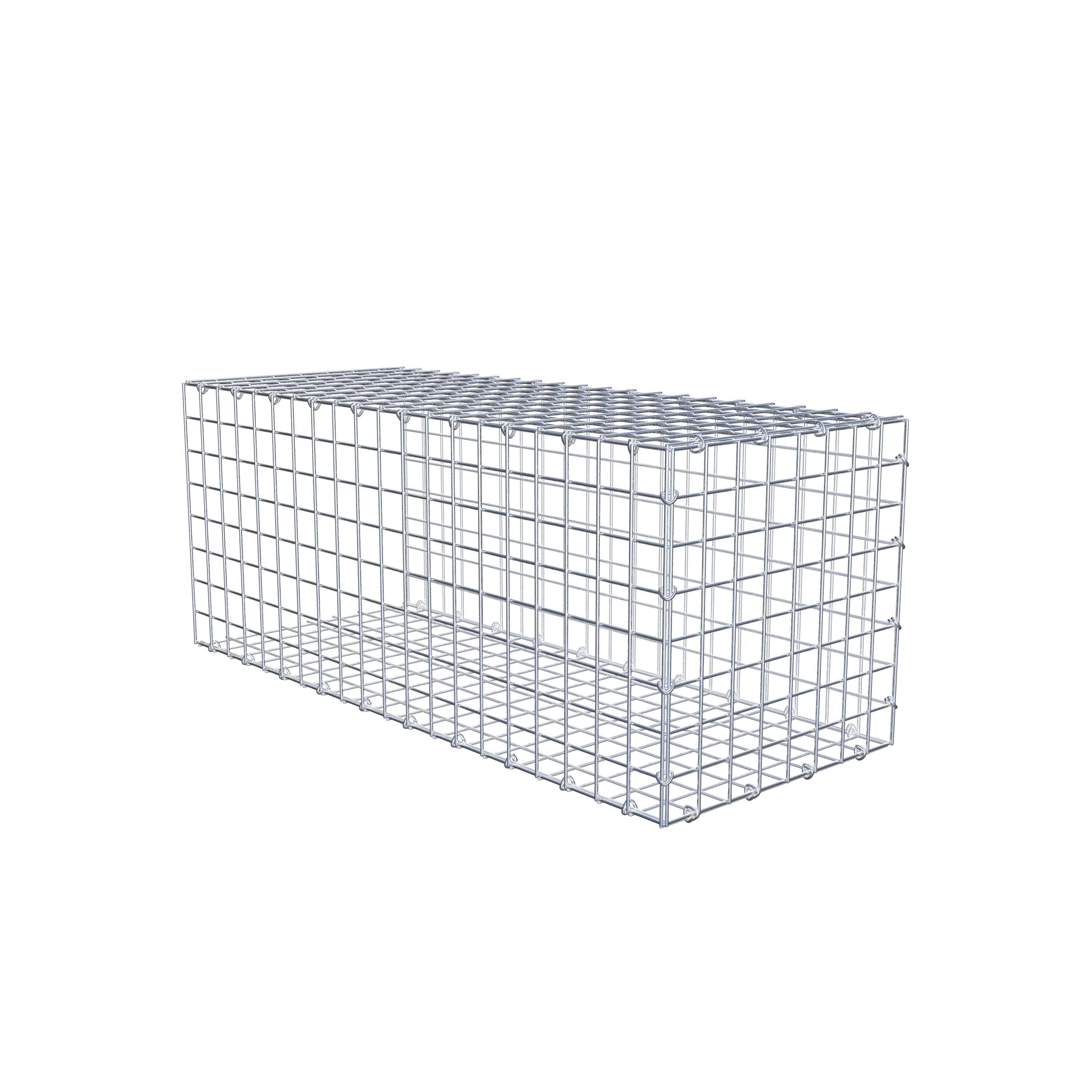 Gabion monté type 2 100 cm x 40 cm x 40 cm (L x H x P), maillage 5 cm x 5 cm, anneau en C