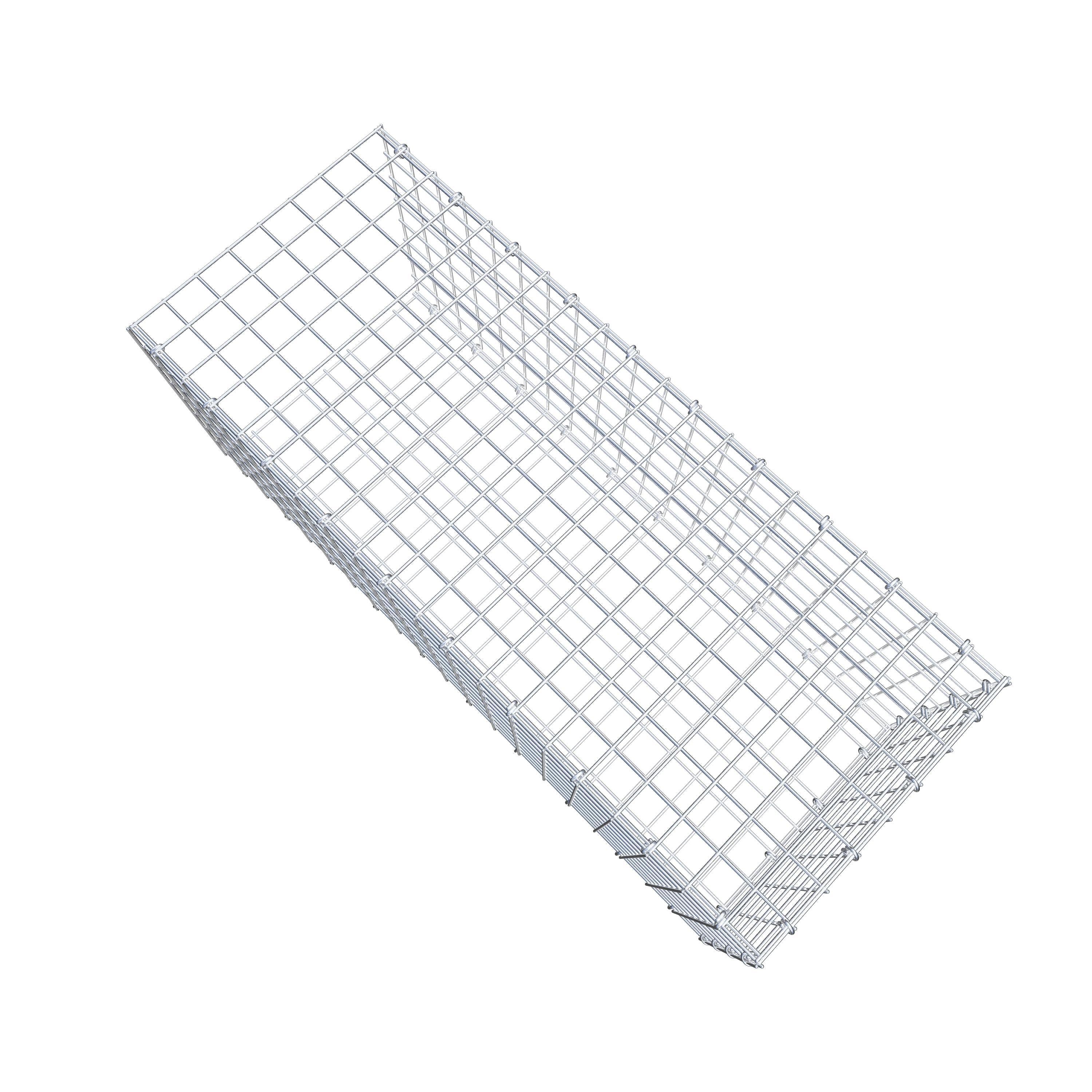 Gabion monté type 2 100 cm x 40 cm x 40 cm (L x H x P), maillage 5 cm x 5 cm, anneau en C