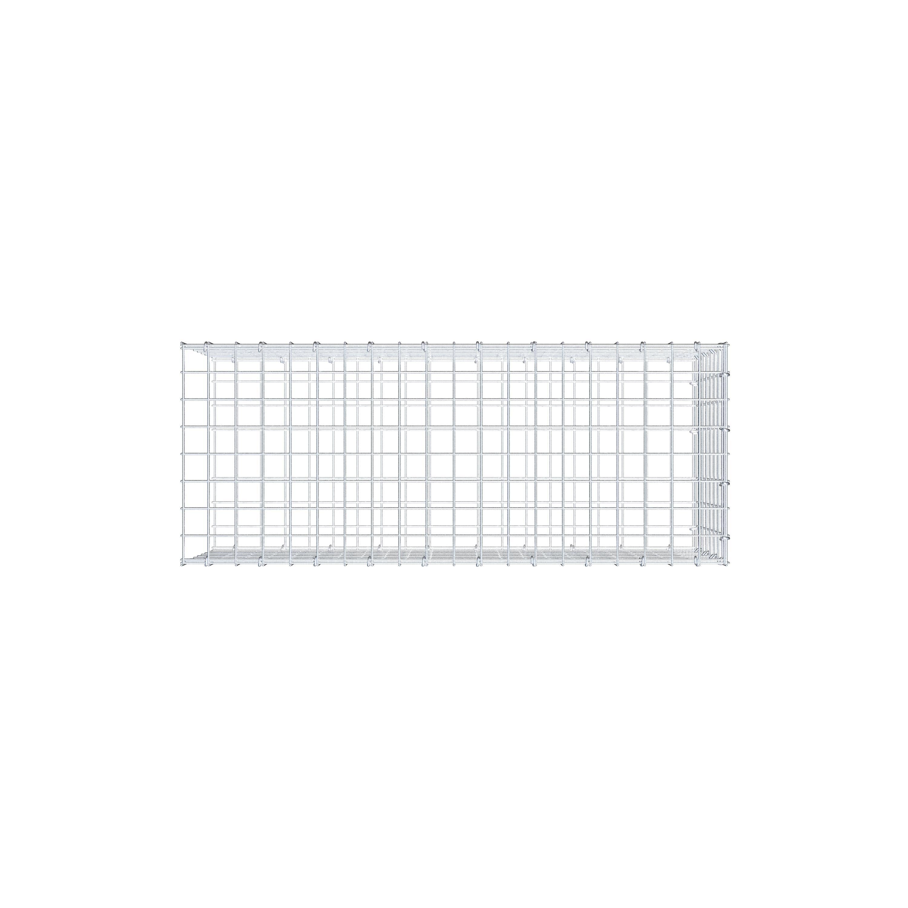 Gabion monté type 2 100 cm x 40 cm x 40 cm (L x H x P), maillage 5 cm x 5 cm, anneau en C