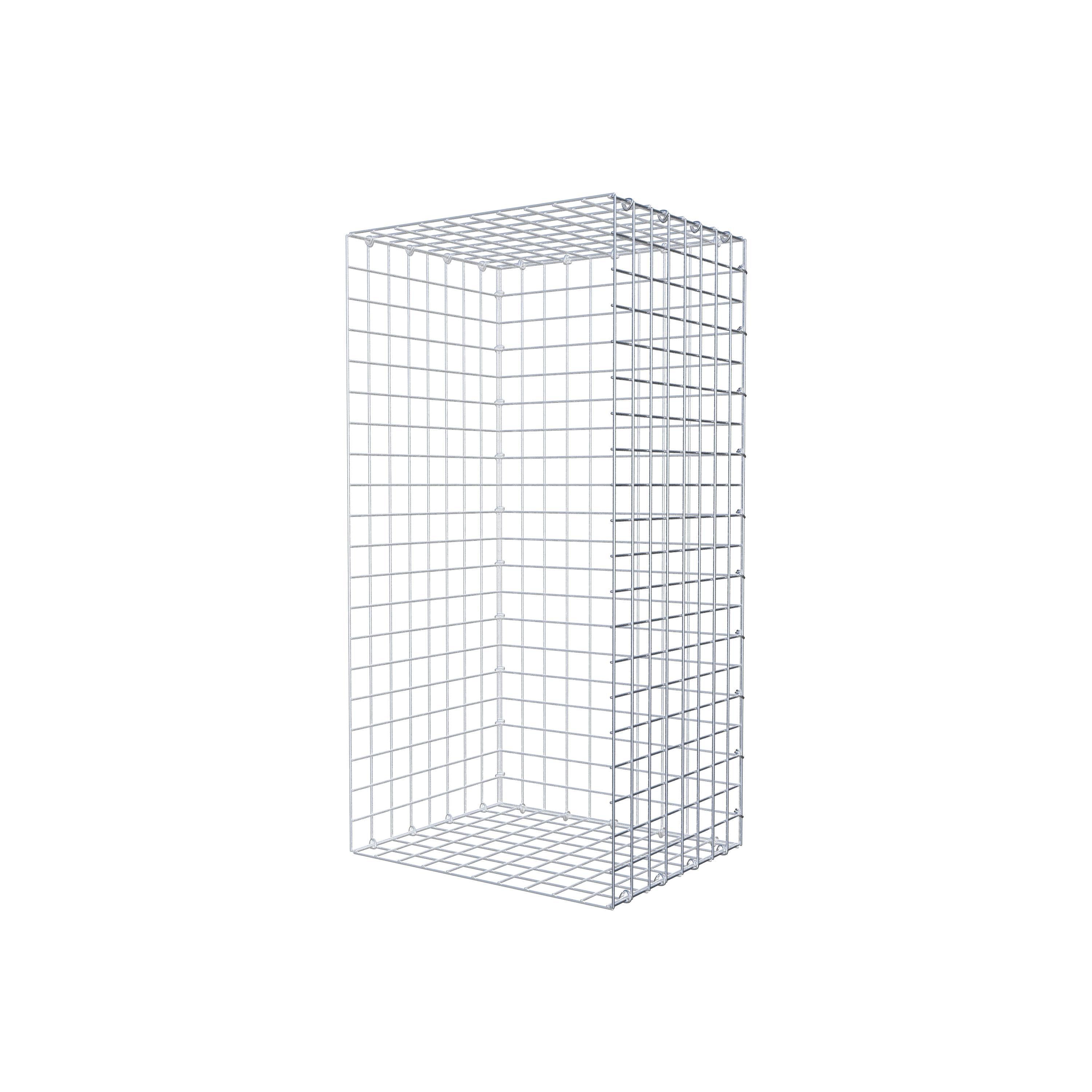 Gabion monté type 2 100 cm x 40 cm x 50 cm (L x H x P), maillage 5 cm x 5 cm, anneau en C