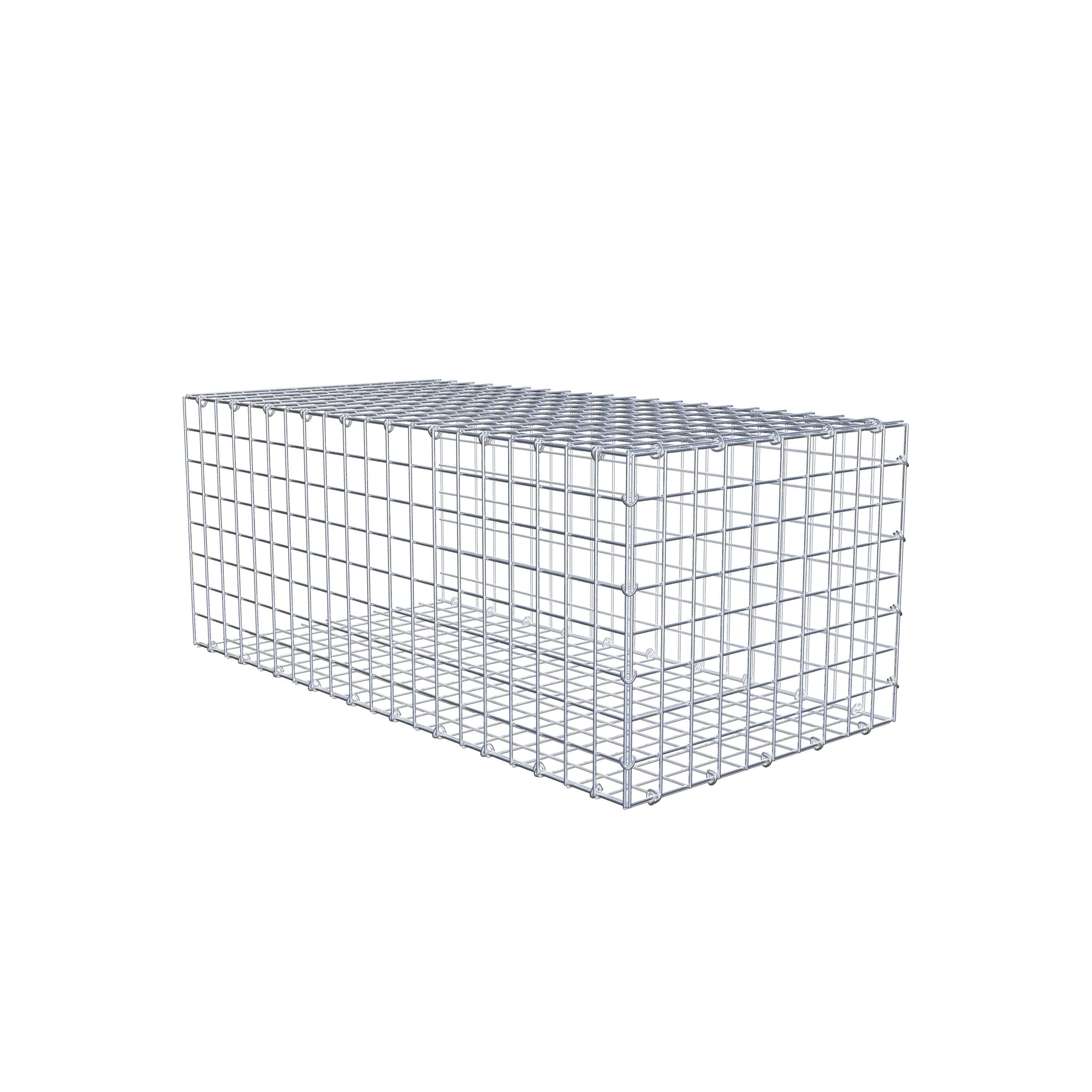 Gavión complementario de tipo 2 100 cm x 40 cm x 50 cm (largo x alto x fondo), malla 5 cm x 5 cm, anillo en C