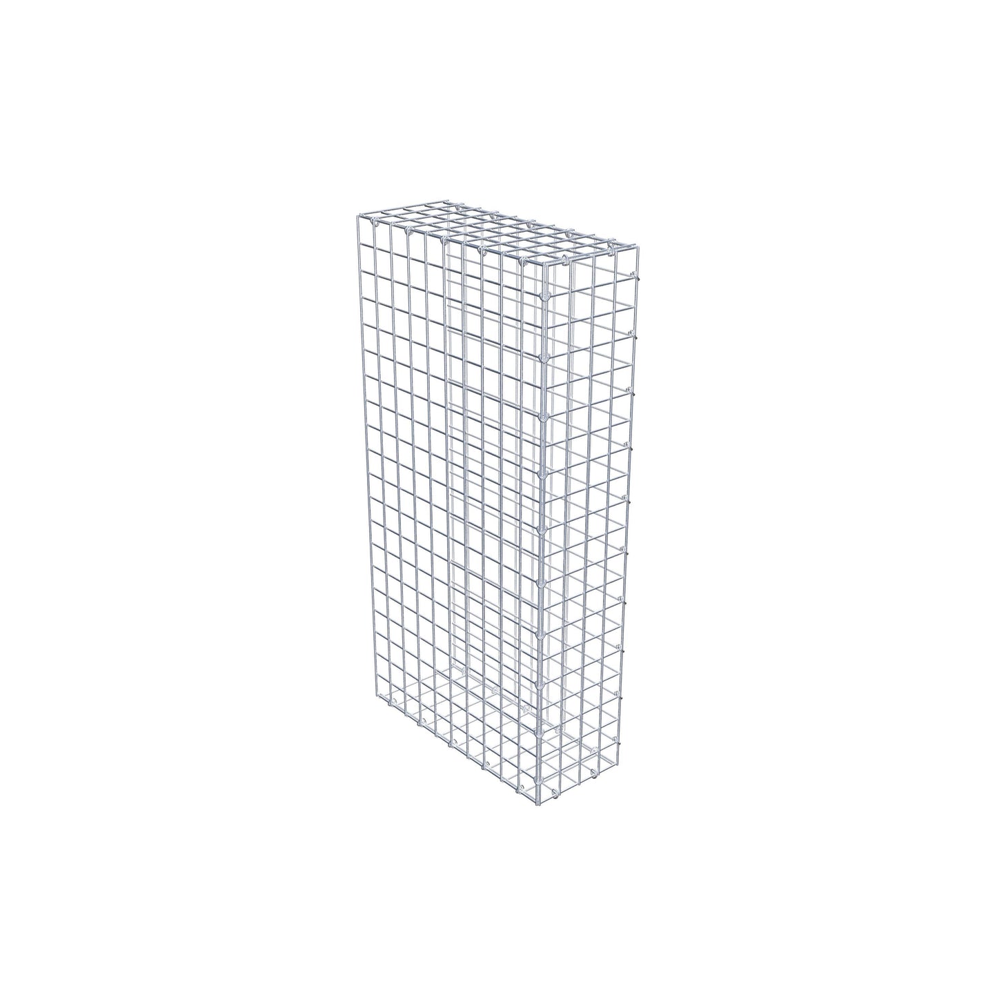 Typ 2 påbyggnadsgabion 100 cm x 50 cm x 20 cm (L x H x D), maskstorlek 5 cm x 5 cm, C-ring