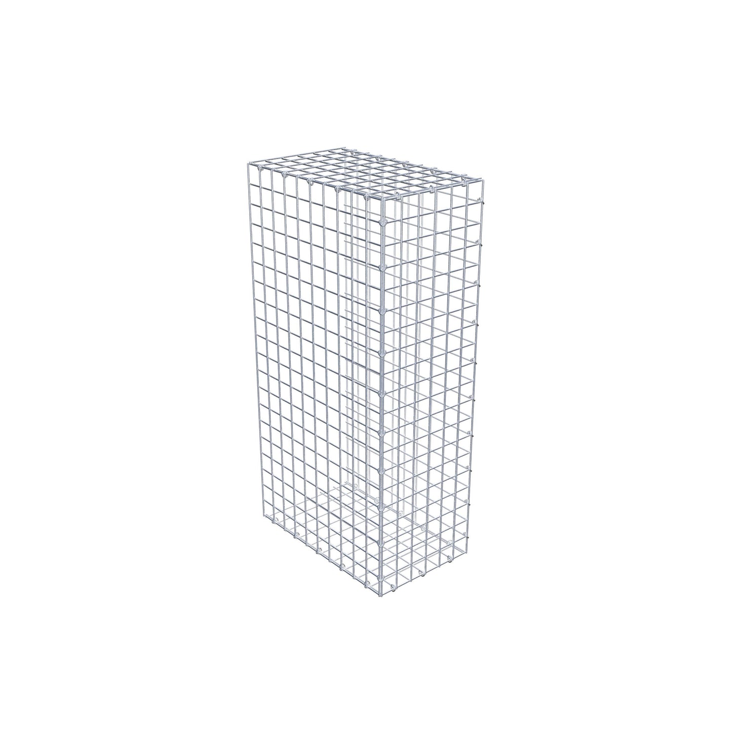 Fästbar gabion typ 2 100 cm x 50 cm x 30 cm (L x H x D), maskstorlek 5 cm x 5 cm, C-ring