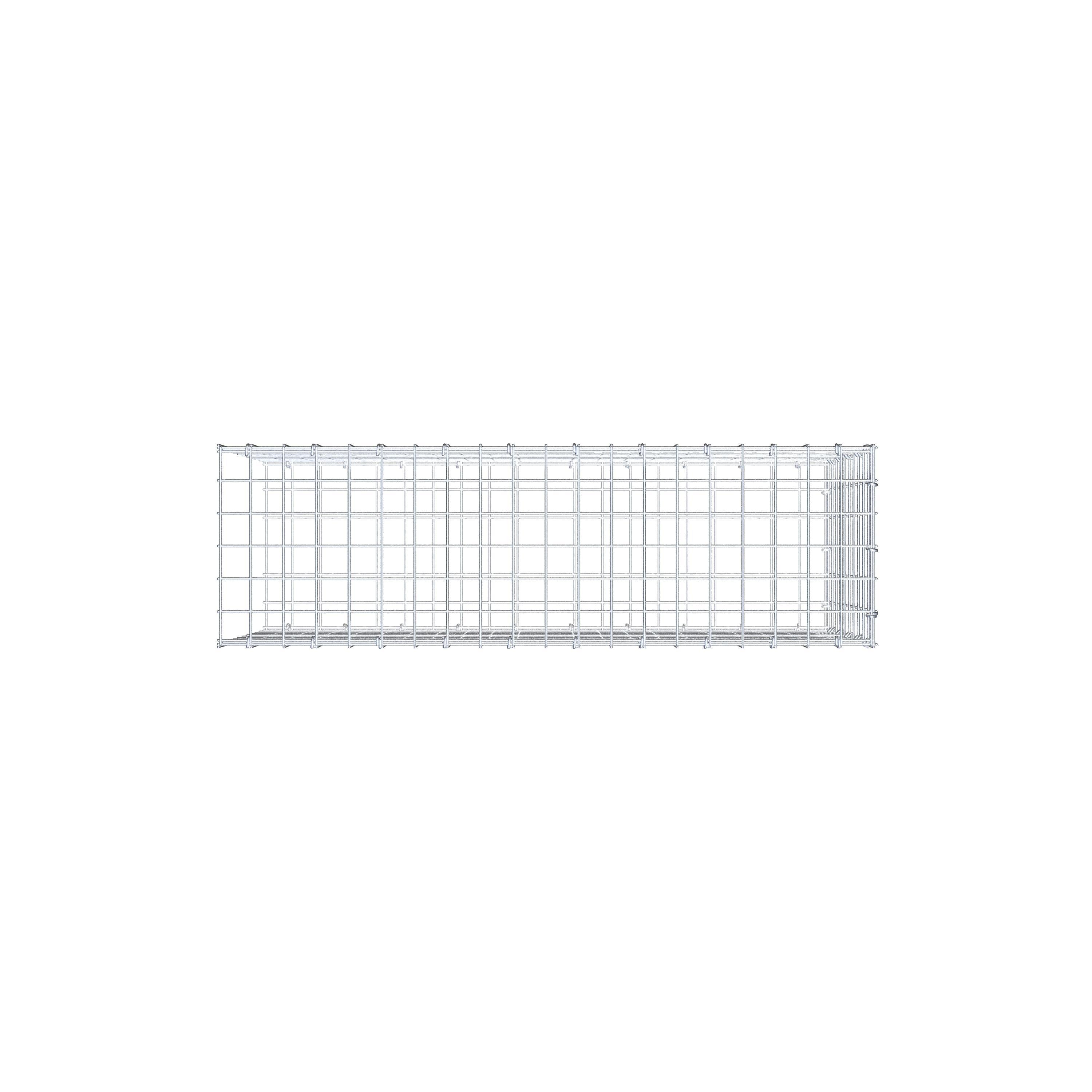 Gabion monté type 2 100 cm x 50 cm x 30 cm (L x H x P), maillage 5 cm x 5 cm, anneau en C