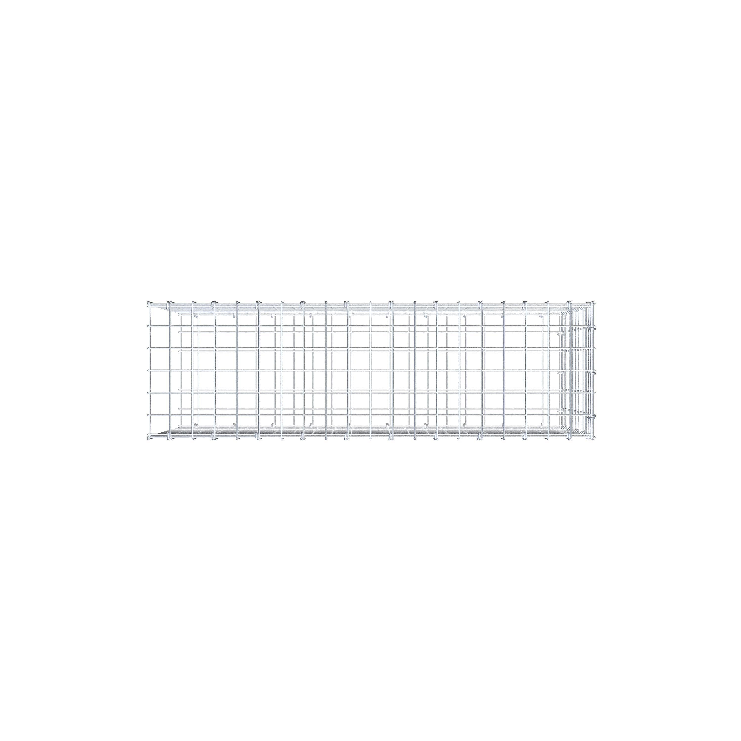 Gavión acoplable tipo 2 100 cm x 50 cm x 30 cm (L x A x P), malla 5 cm x 5 cm, anillo en C