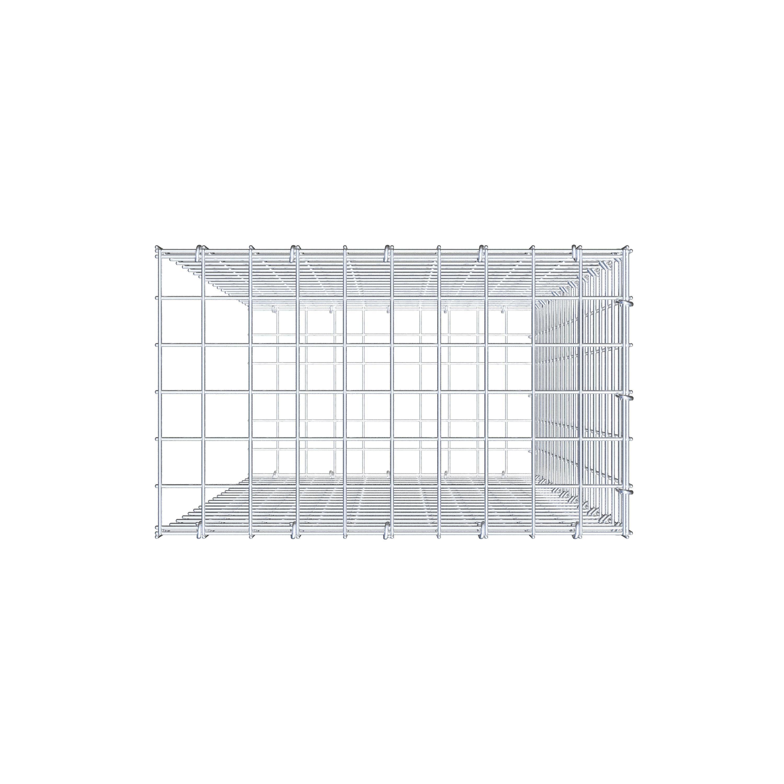 Gabion monté type 2 100 cm x 50 cm x 30 cm (L x H x P), maillage 5 cm x 5 cm, anneau en C