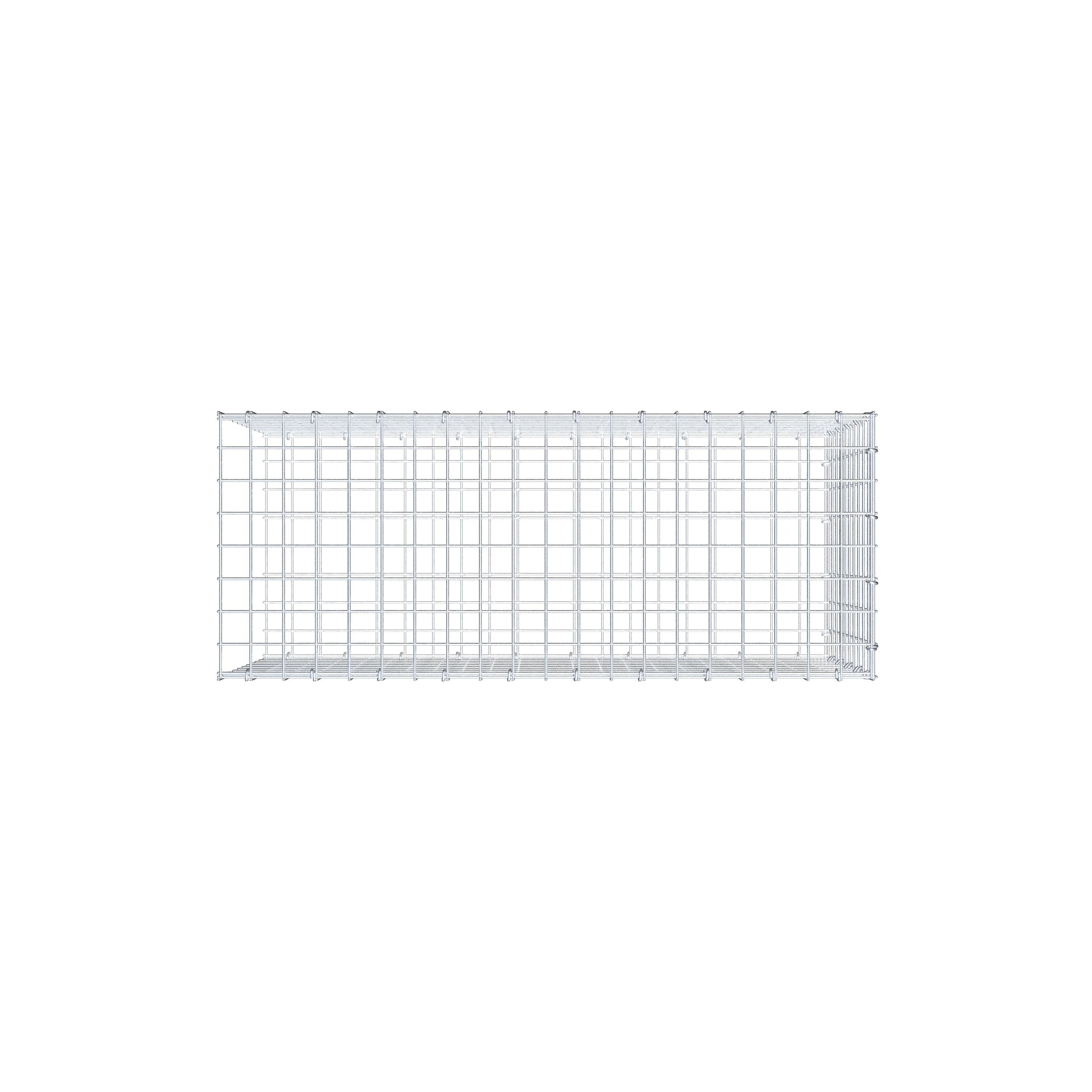 Gabion monté type 2 100 cm x 50 cm x 40 cm (L x H x P), maillage 5 cm x 5 cm, anneau en C