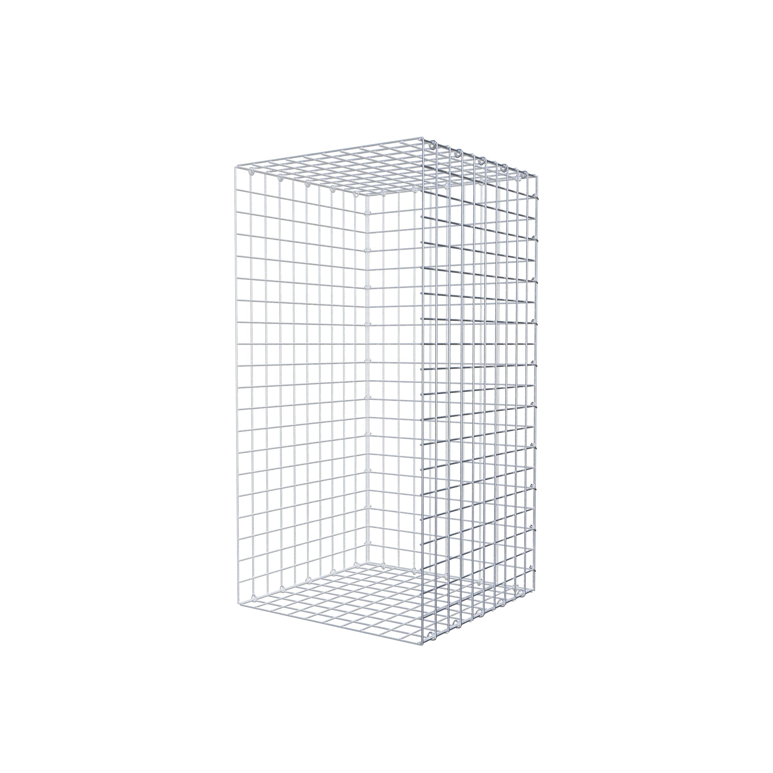 Gabion monté type 2 100 cm x 50 cm x 50 cm (L x H x P), maillage 5 cm x 5 cm, anneau en C