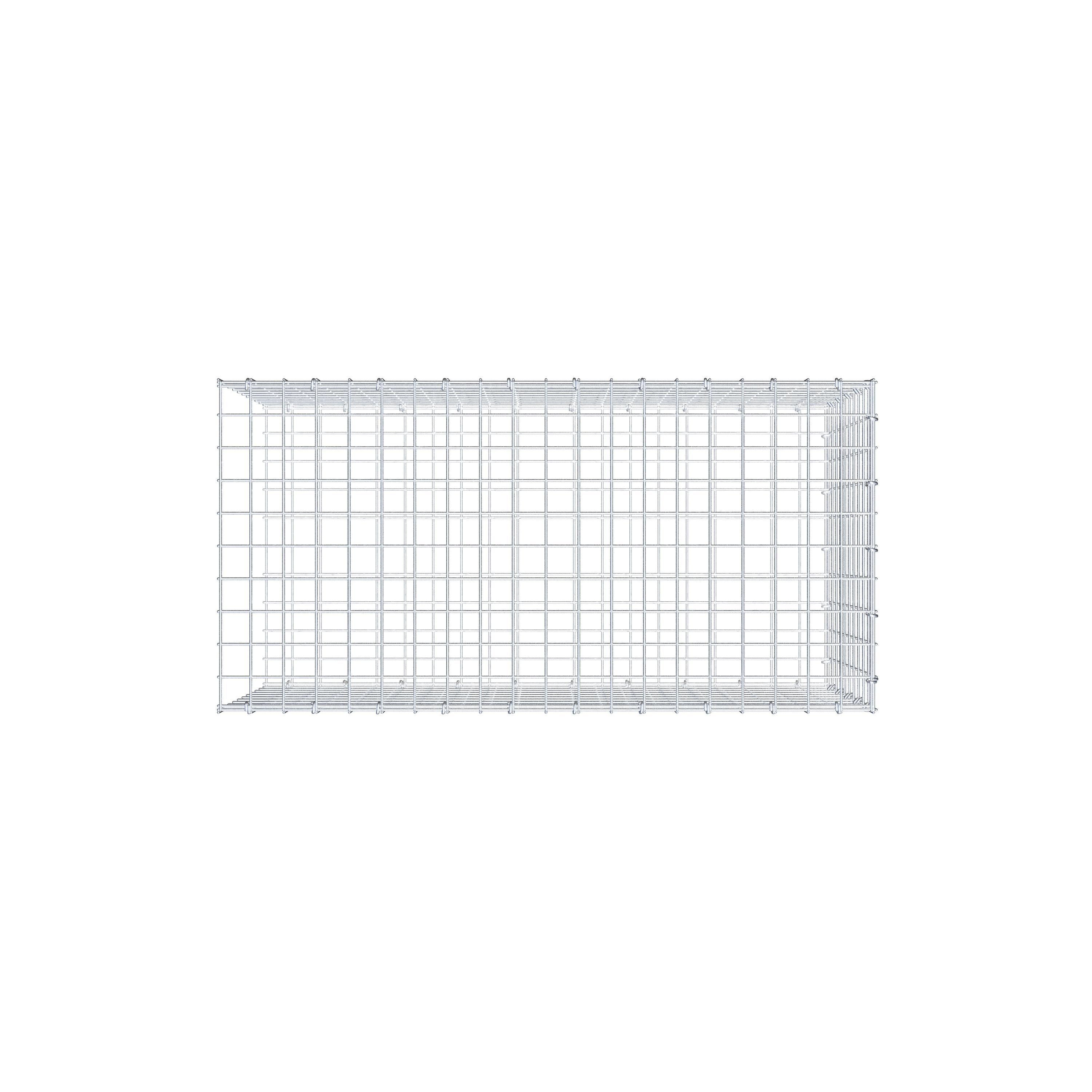 Gabion monté type 2 100 cm x 50 cm x 50 cm (L x H x P), maillage 5 cm x 5 cm, anneau en C