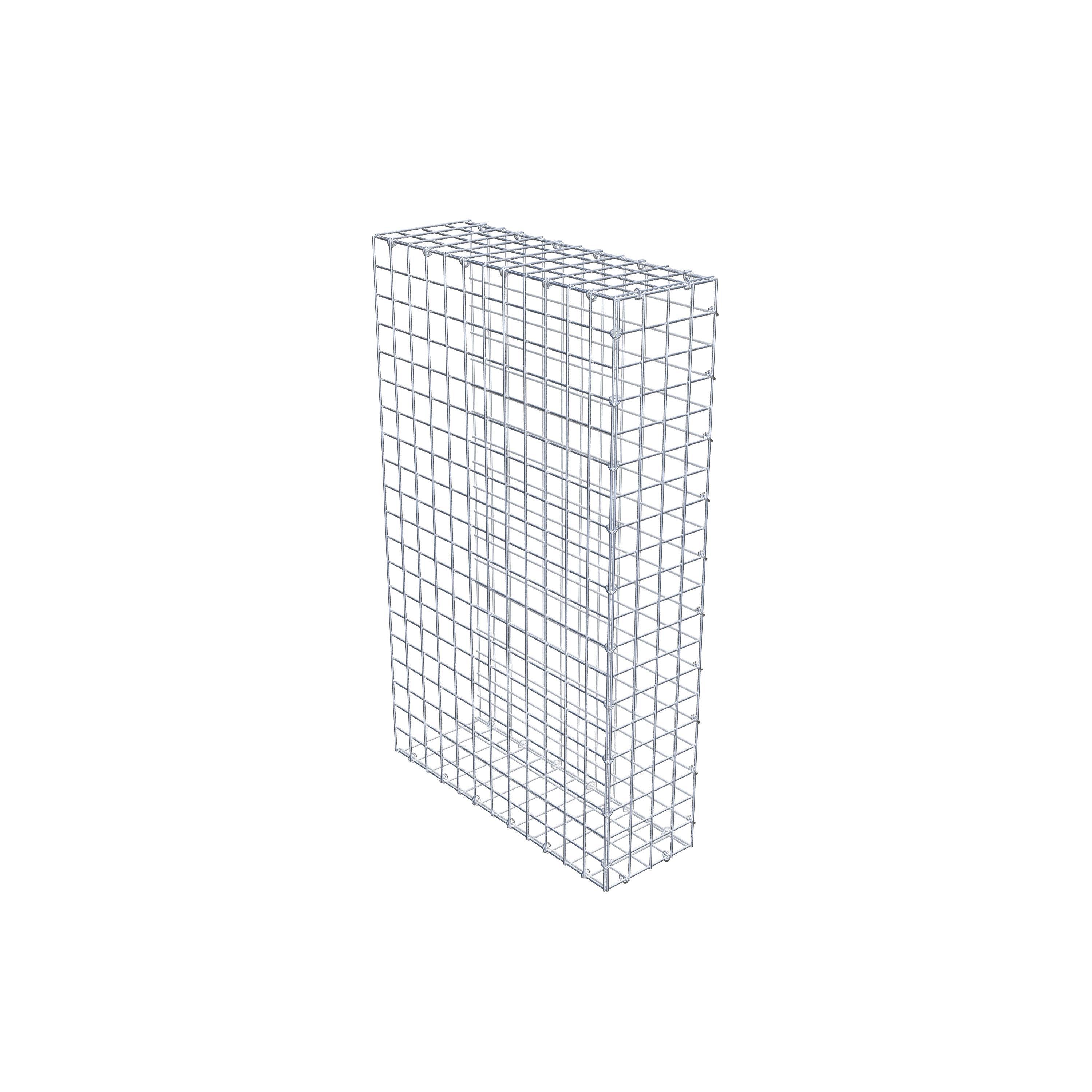 Gabion monté type 2 100 cm x 60 cm x 20 cm (L x H x P), maillage 5 cm x 5 cm, anneau en C