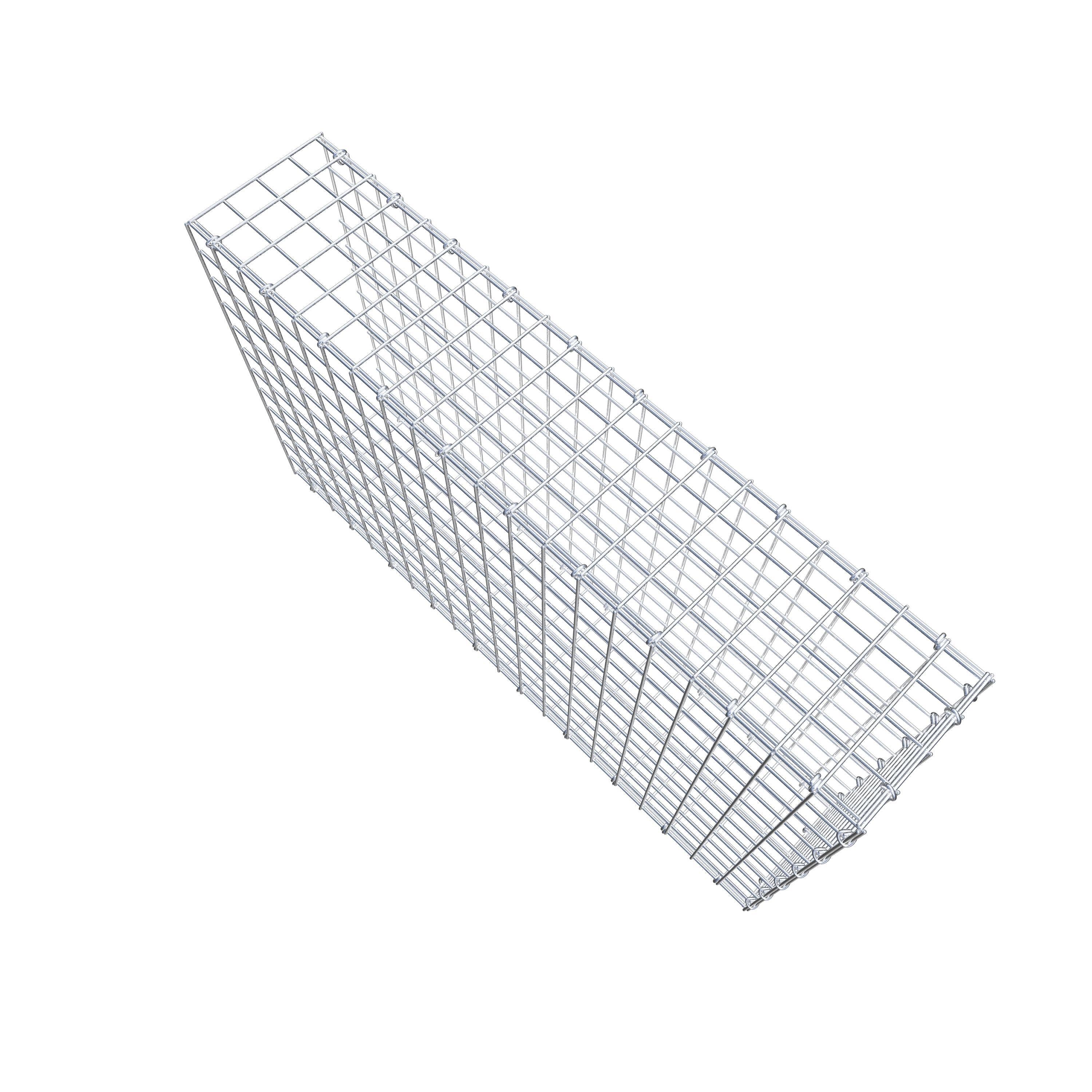 Gabion monté type 2 100 cm x 60 cm x 20 cm (L x H x P), maillage 5 cm x 5 cm, anneau en C