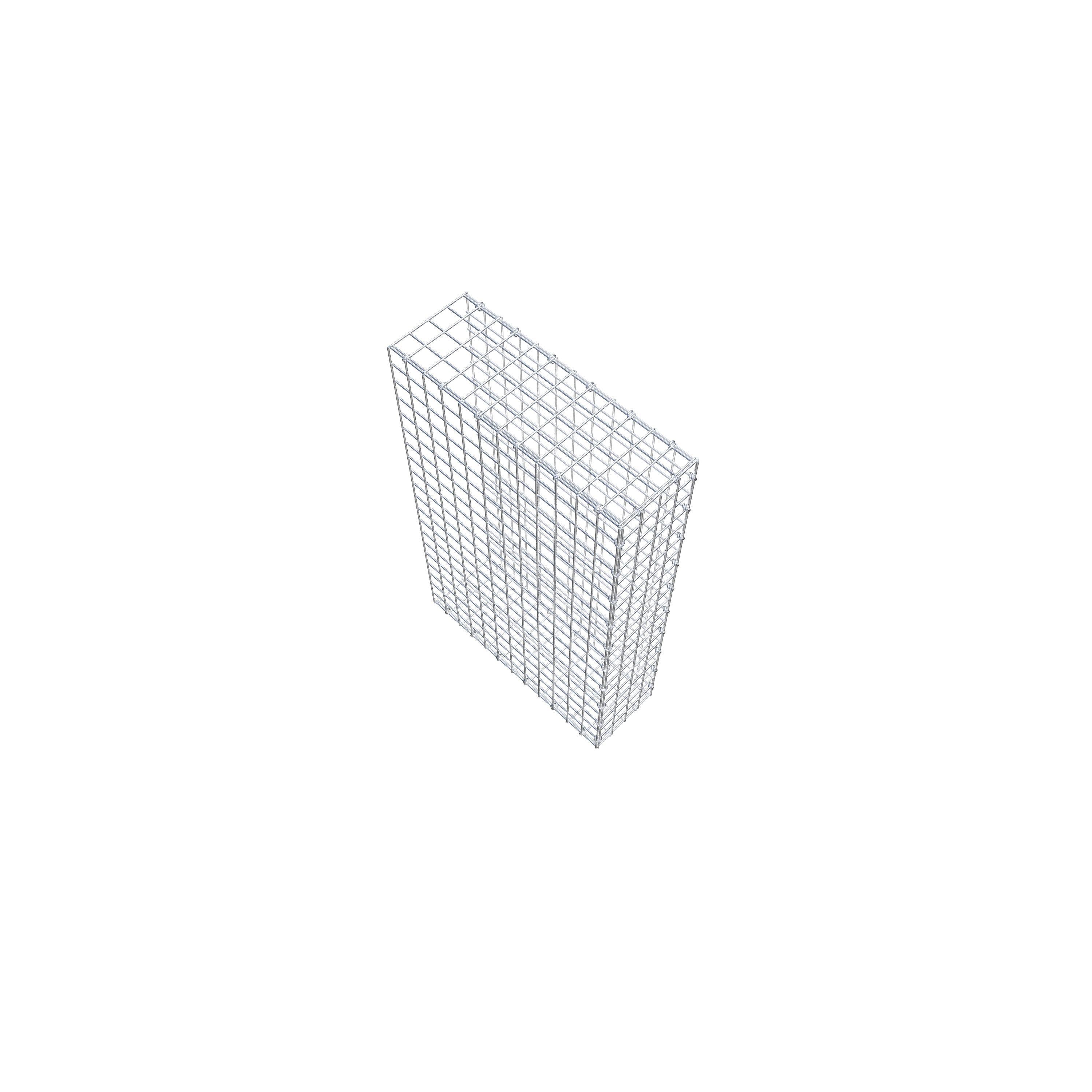 Gabion monté type 2 100 cm x 60 cm x 20 cm (L x H x P), maillage 5 cm x 5 cm, anneau en C