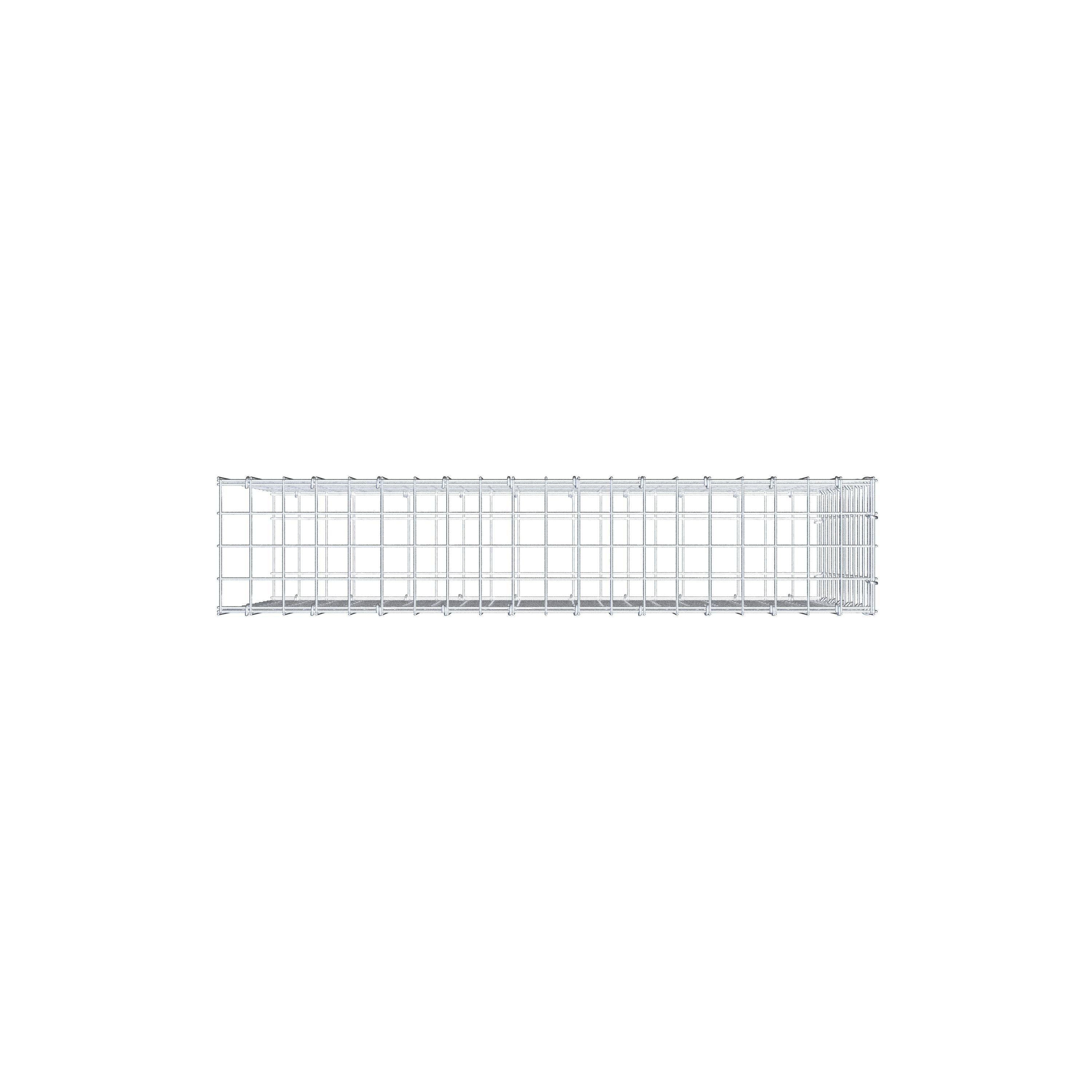 Gabion monté type 2 100 cm x 60 cm x 20 cm (L x H x P), maillage 5 cm x 5 cm, anneau en C