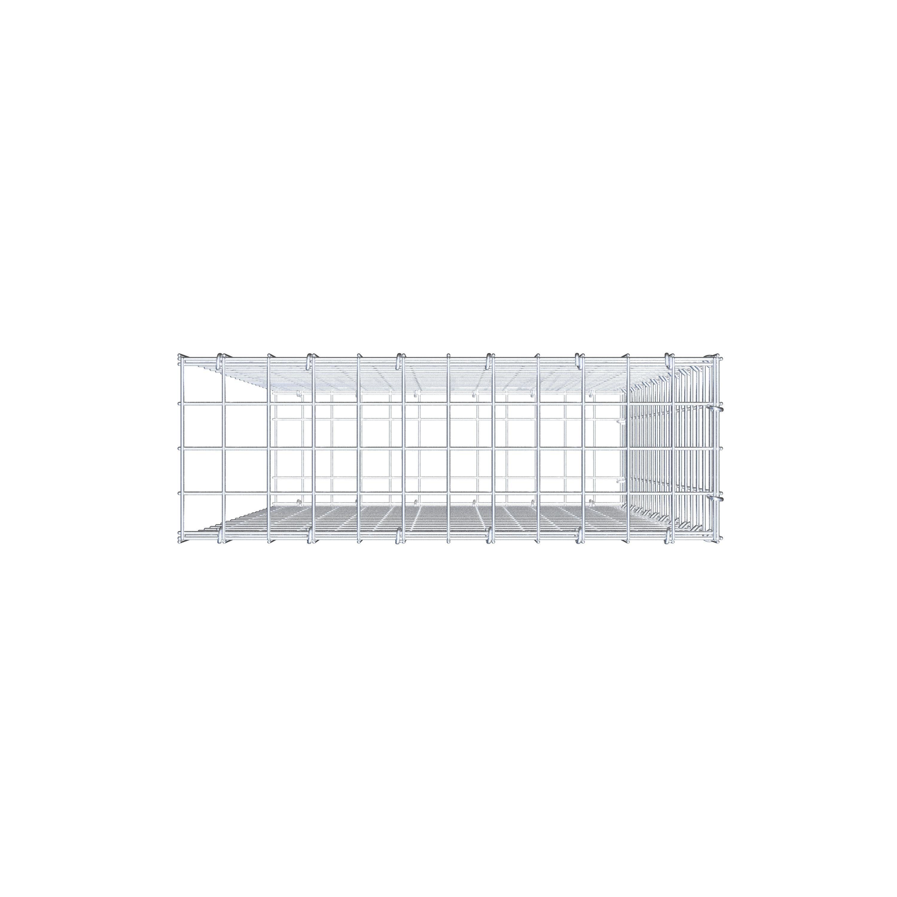 Gabion monté type 2 100 cm x 60 cm x 20 cm (L x H x P), maillage 5 cm x 5 cm, anneau en C