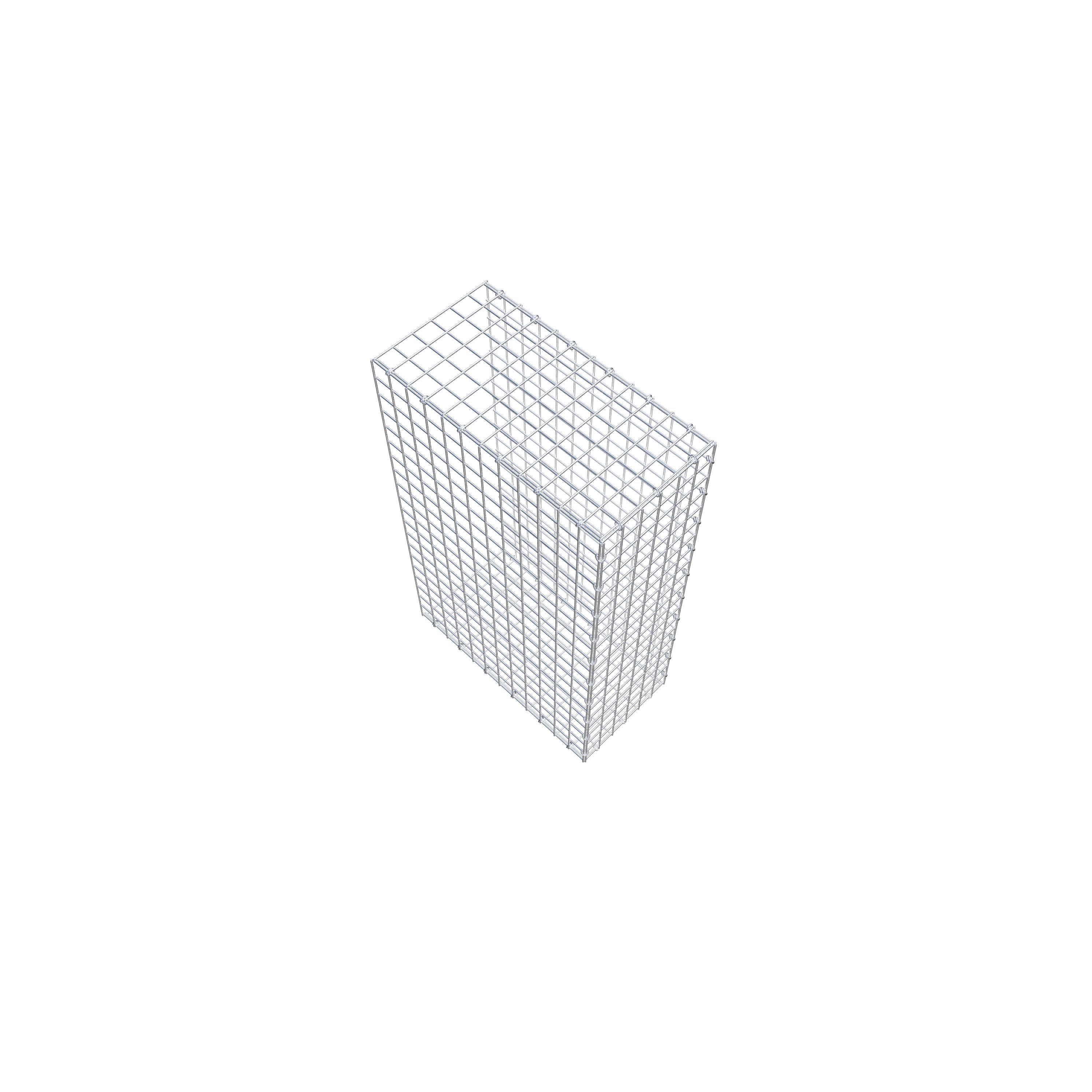 Gabion monté type 2 100 cm x 60 cm x 30 cm (L x H x P), maillage 5 cm x 5 cm, anneau en C