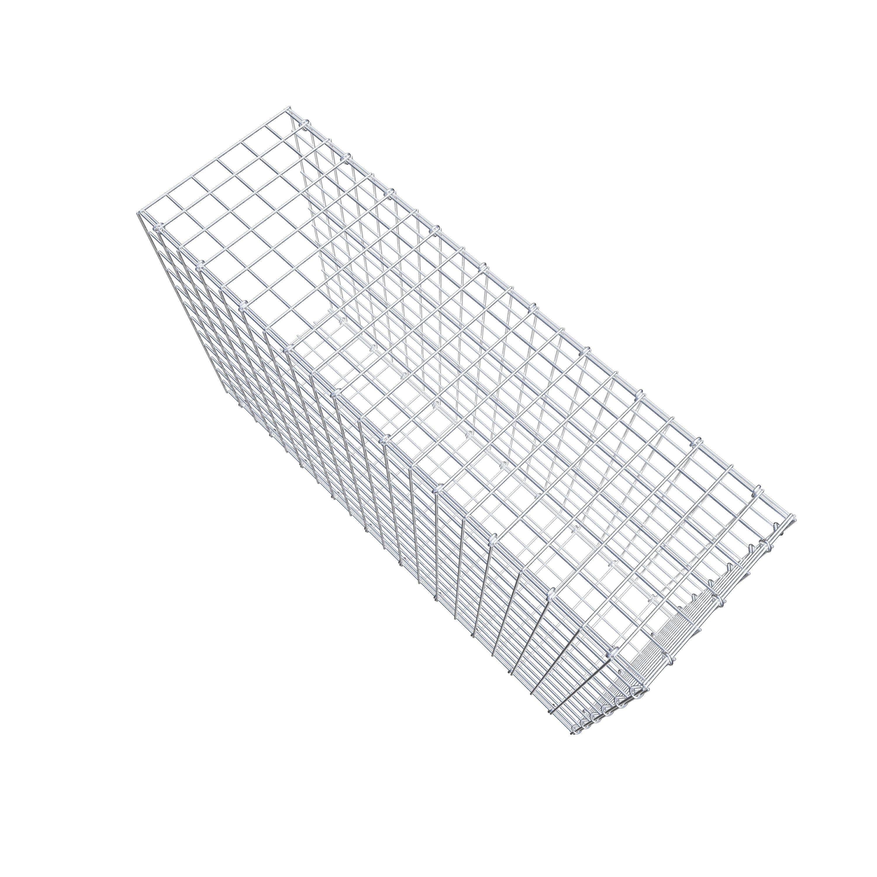 Gabion monté type 2 100 cm x 60 cm x 30 cm (L x H x P), maillage 5 cm x 5 cm, anneau en C