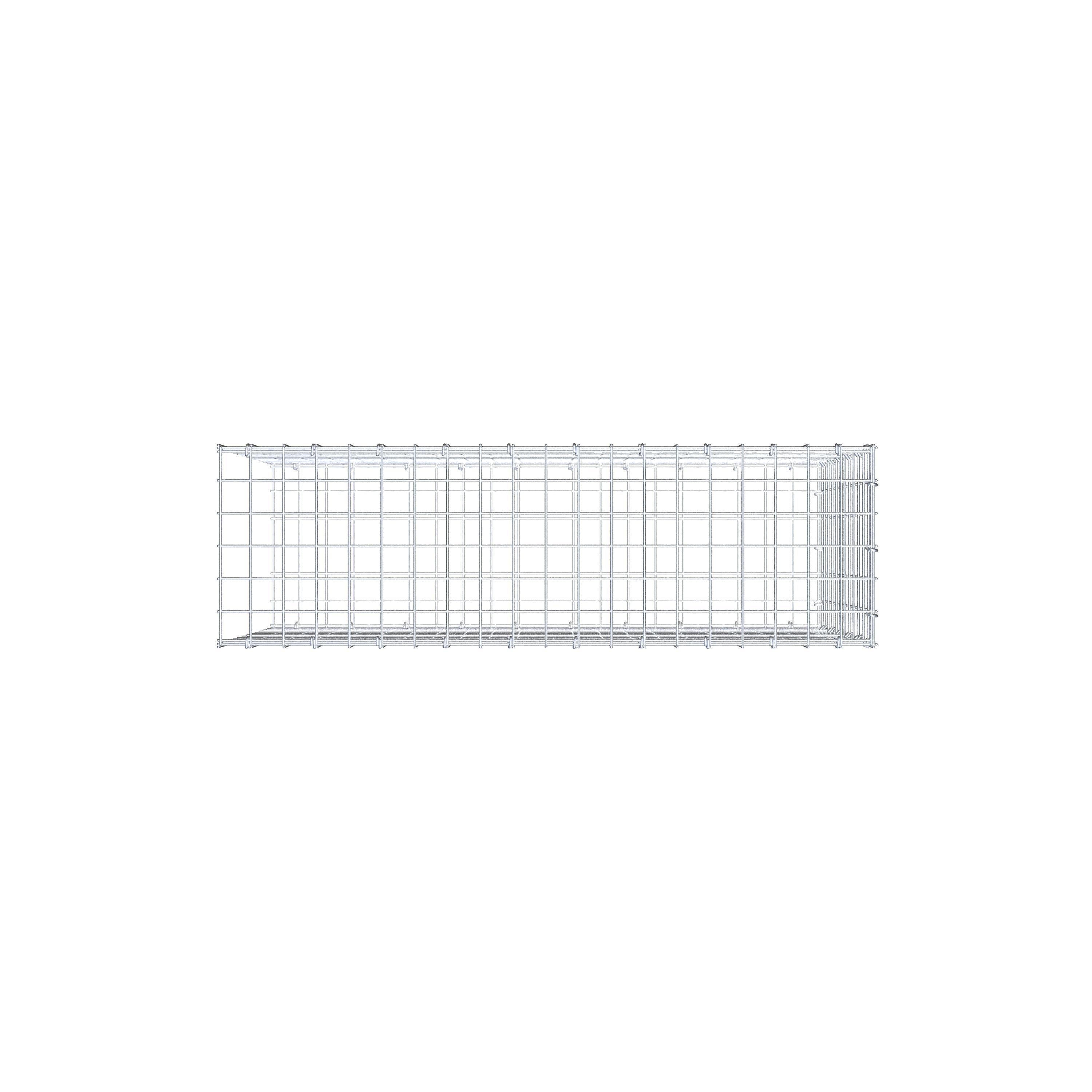 Gabion monté type 2 100 cm x 60 cm x 30 cm (L x H x P), maillage 5 cm x 5 cm, anneau en C