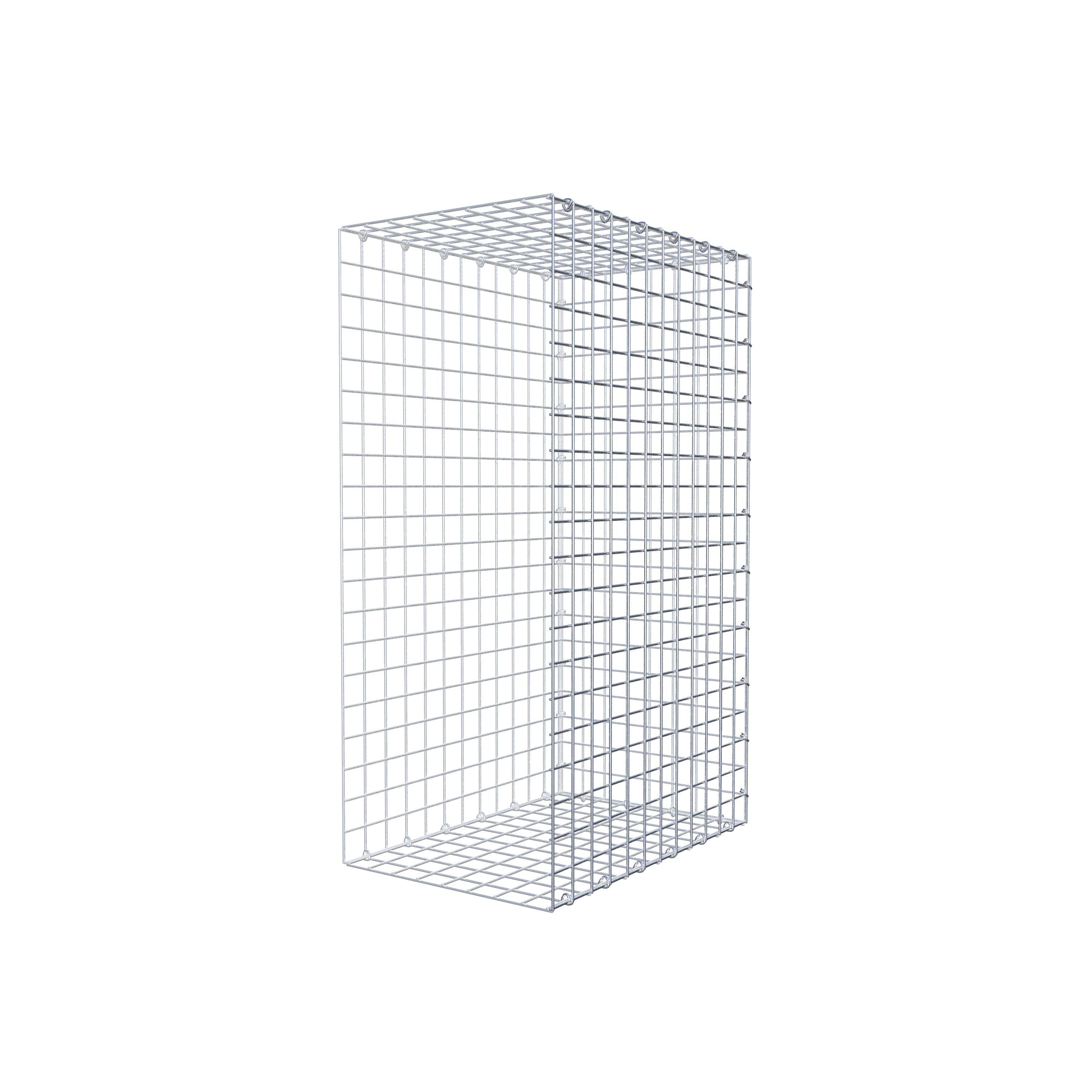 Gabion monté type 2 100 cm x 60 cm x 40 cm (L x H x P), maillage 5 cm x 5 cm, anneau en C