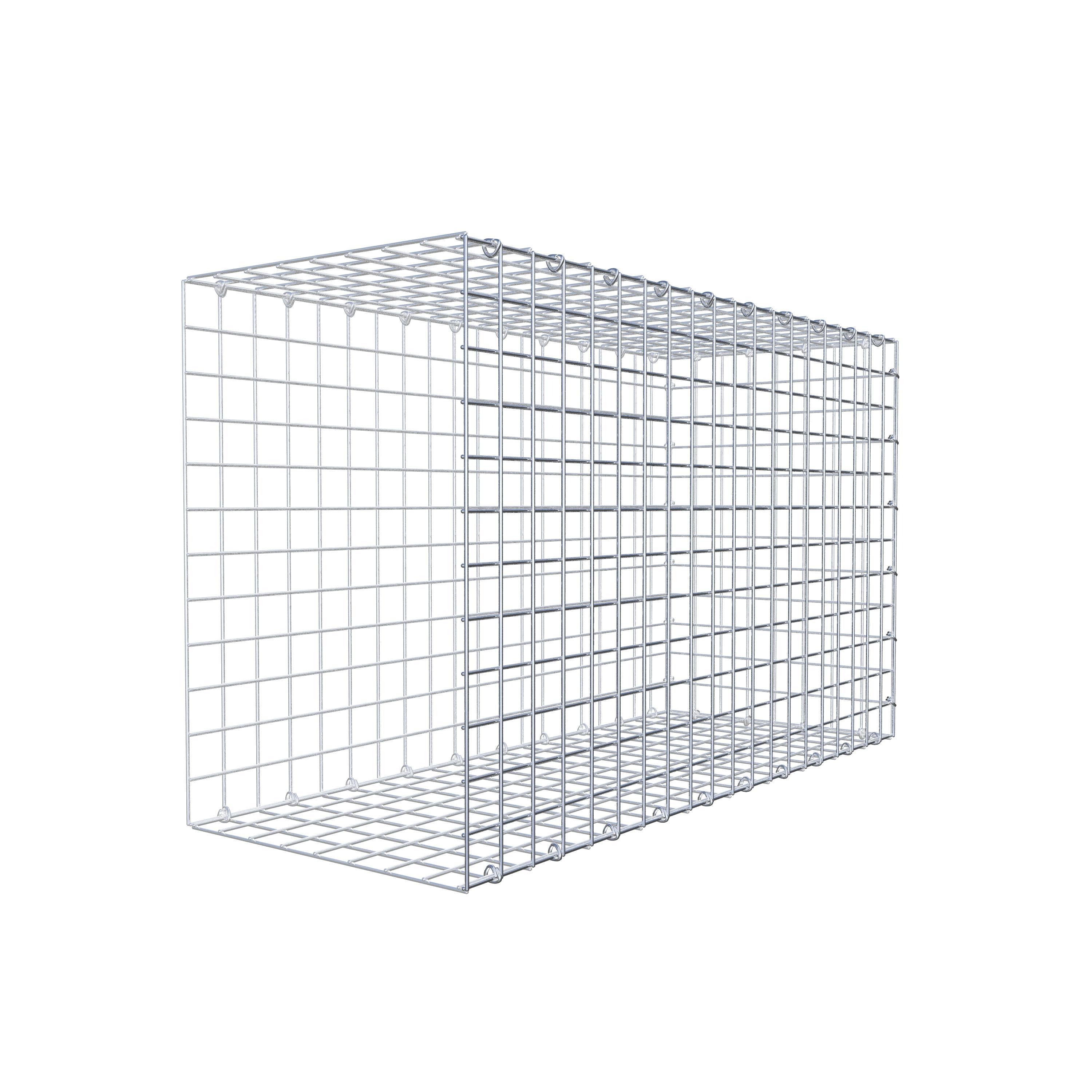 Gabion monté type 2 100 cm x 60 cm x 40 cm (L x H x P), maillage 5 cm x 5 cm, anneau en C