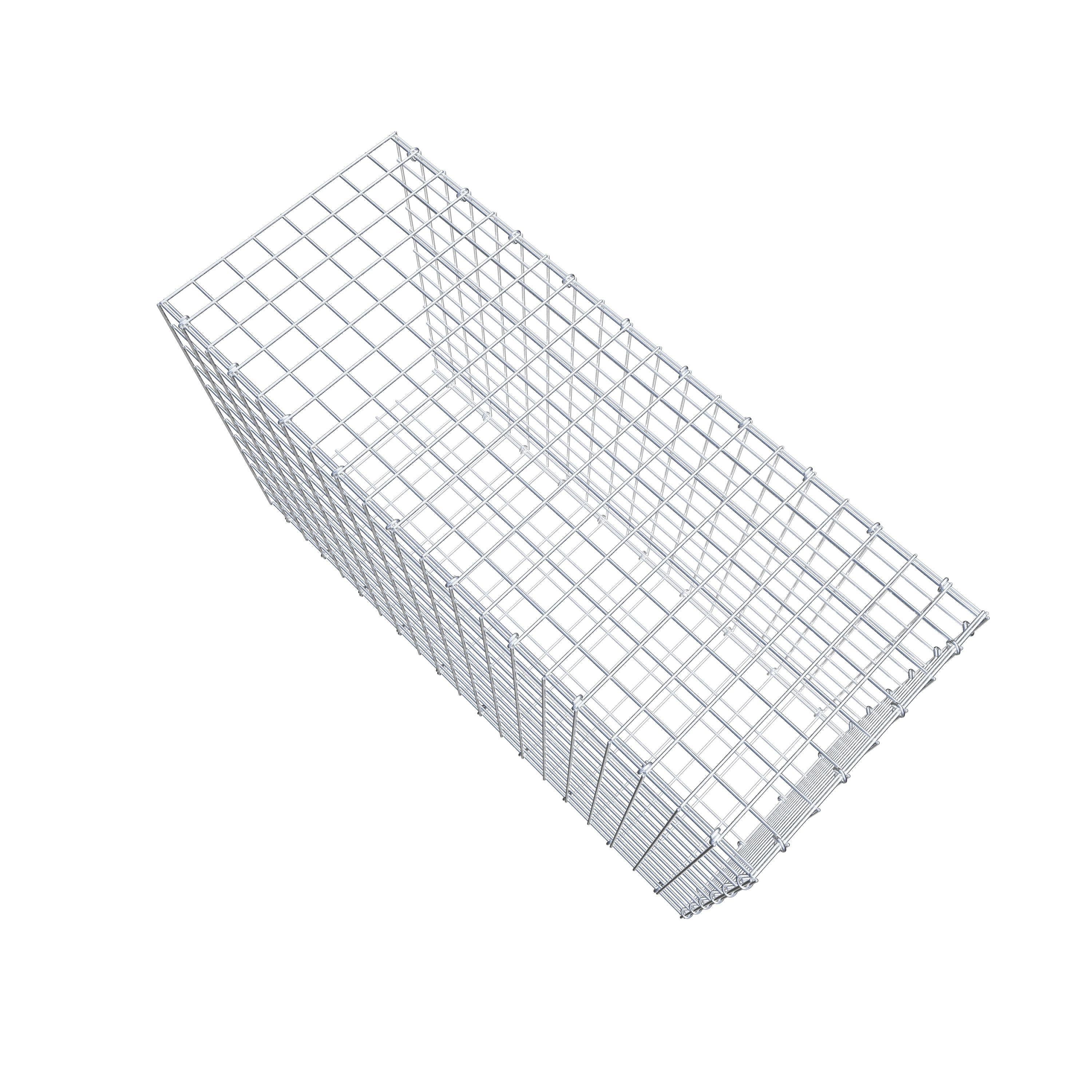 Gabion monté type 2 100 cm x 60 cm x 40 cm (L x H x P), maillage 5 cm x 5 cm, anneau en C