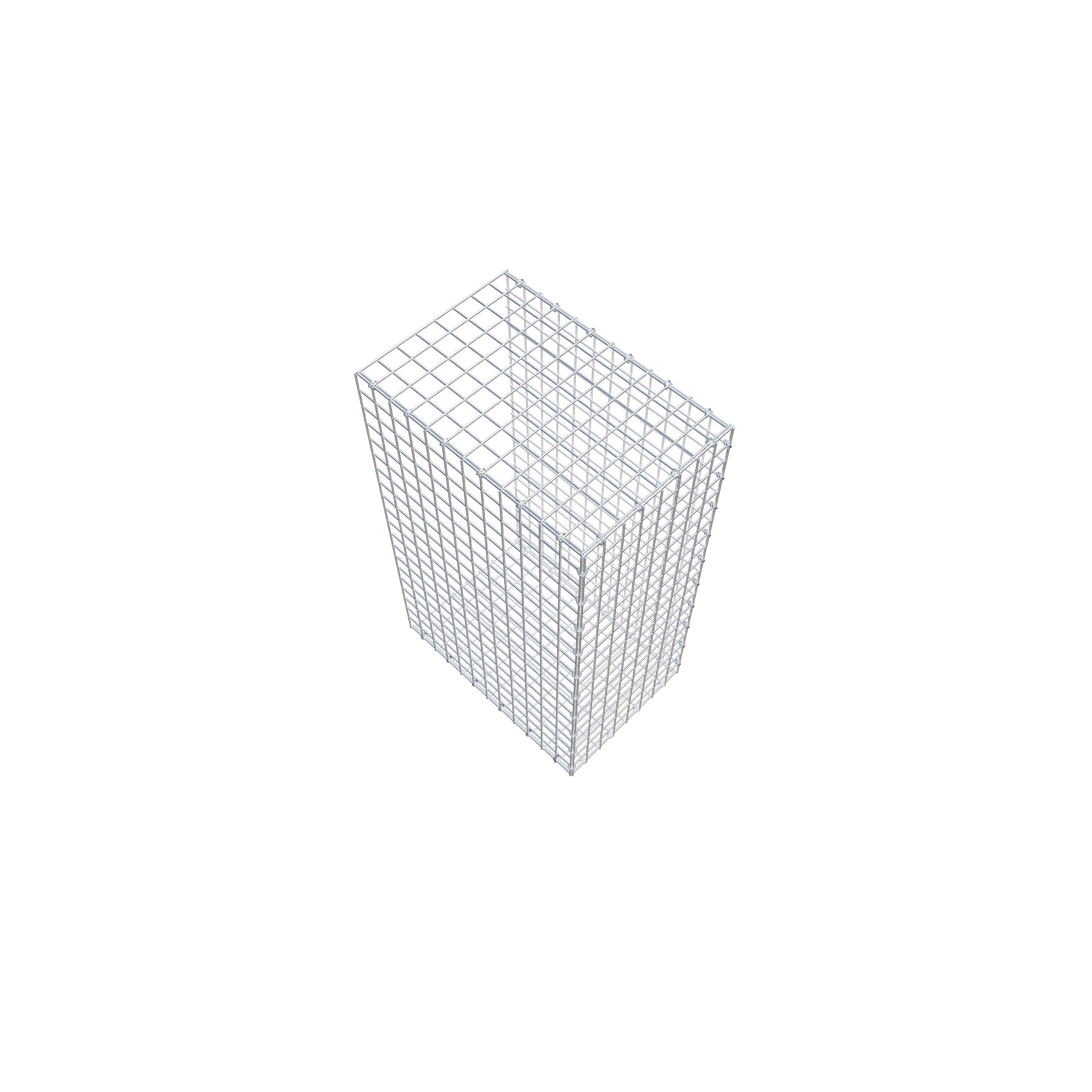 Gabion monté type 2 100 cm x 60 cm x 40 cm (L x H x P), maillage 5 cm x 5 cm, anneau en C