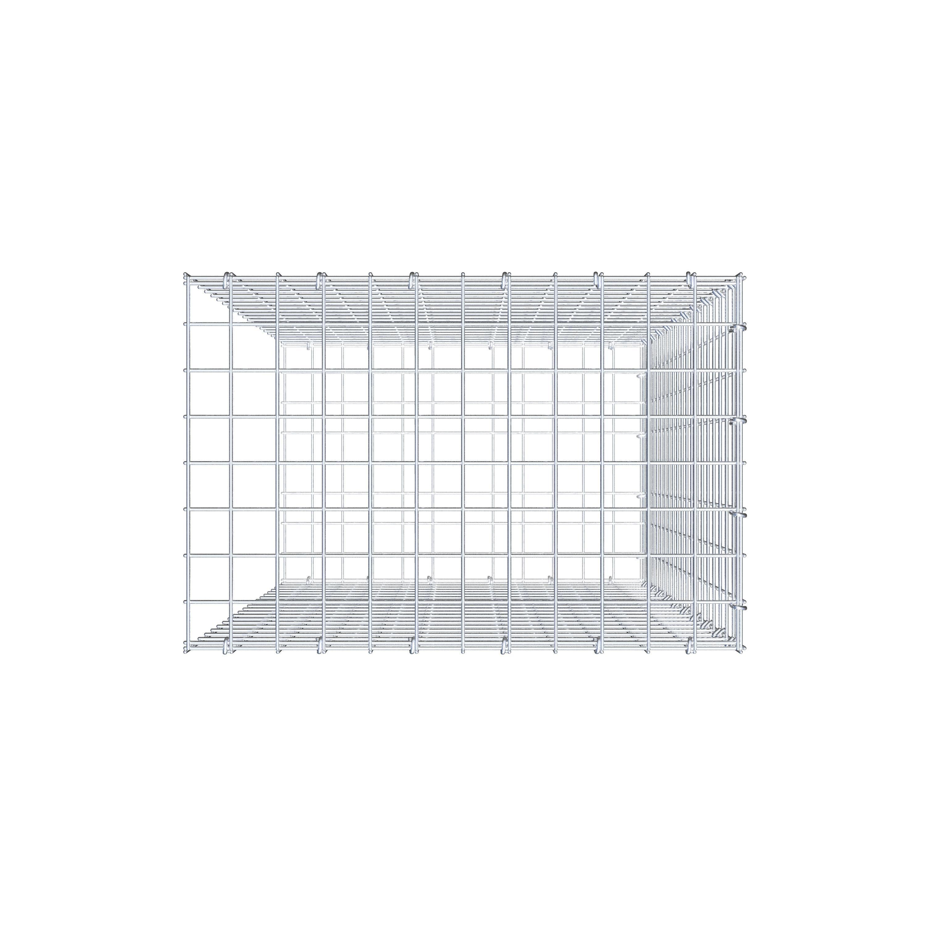 Gabbione aggiuntivo di tipo 2 100 cm x 60 cm x 40 cm (L x H x P), maglia 5 cm x 5 cm, anello a C