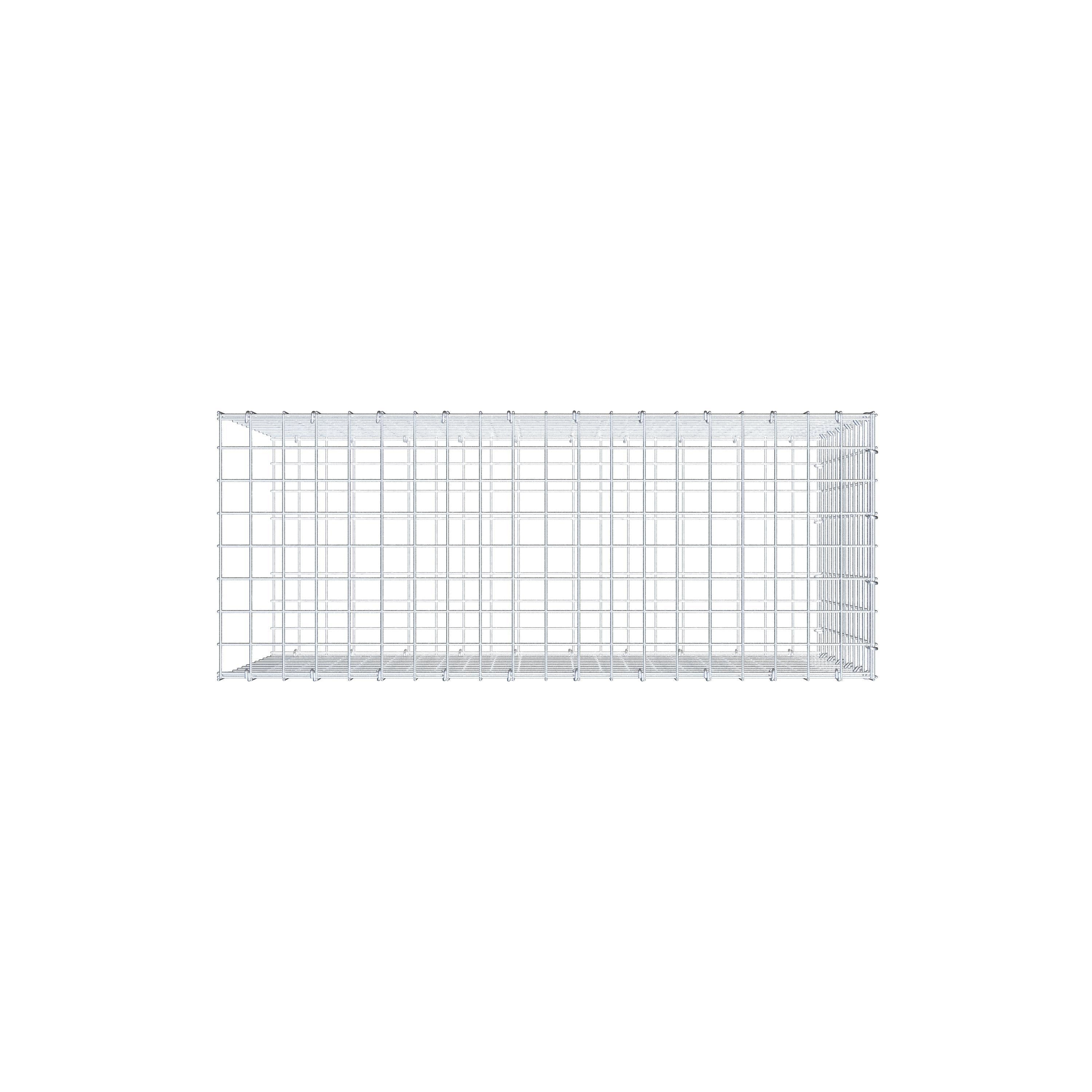 Gabion monté type 2 100 cm x 60 cm x 40 cm (L x H x P), maillage 5 cm x 5 cm, anneau en C