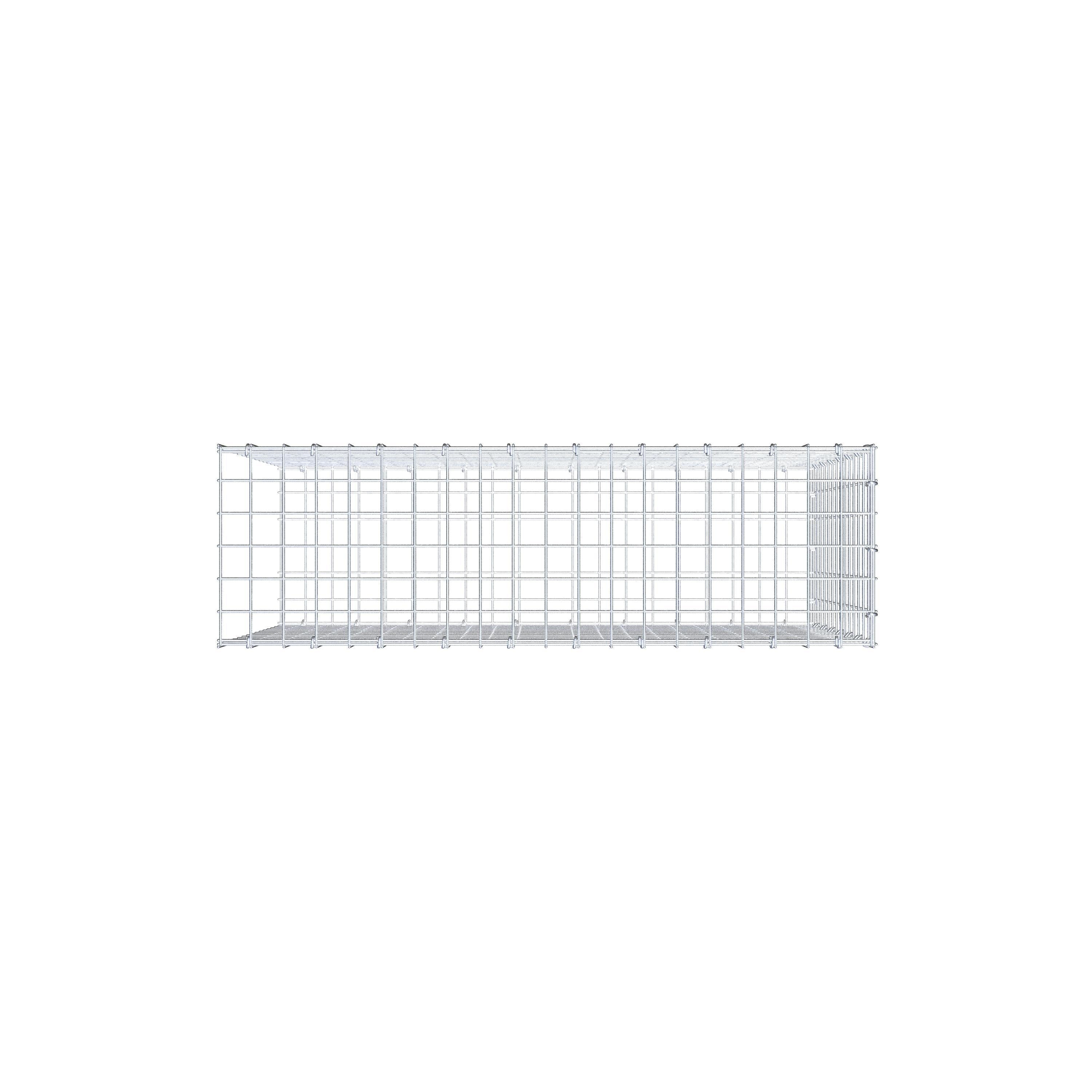 Gabion monté type 2 100 cm x 70 cm x 30 cm (L x H x P), maillage 5 cm x 5 cm, anneau en C