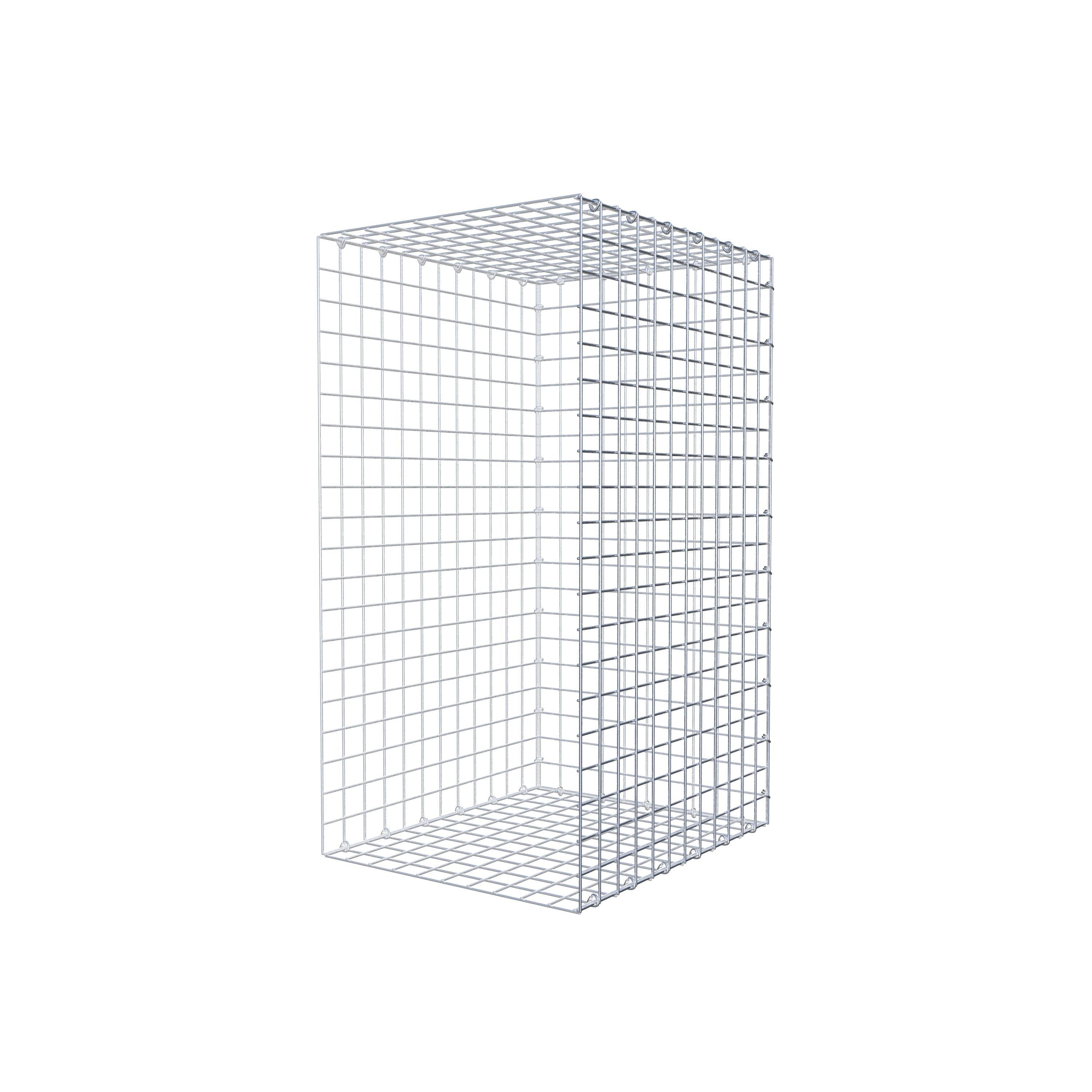 Gabion monté type 2 100 cm x 60 cm x 50 cm (L x H x P), maillage 5 cm x 5 cm, anneau en C