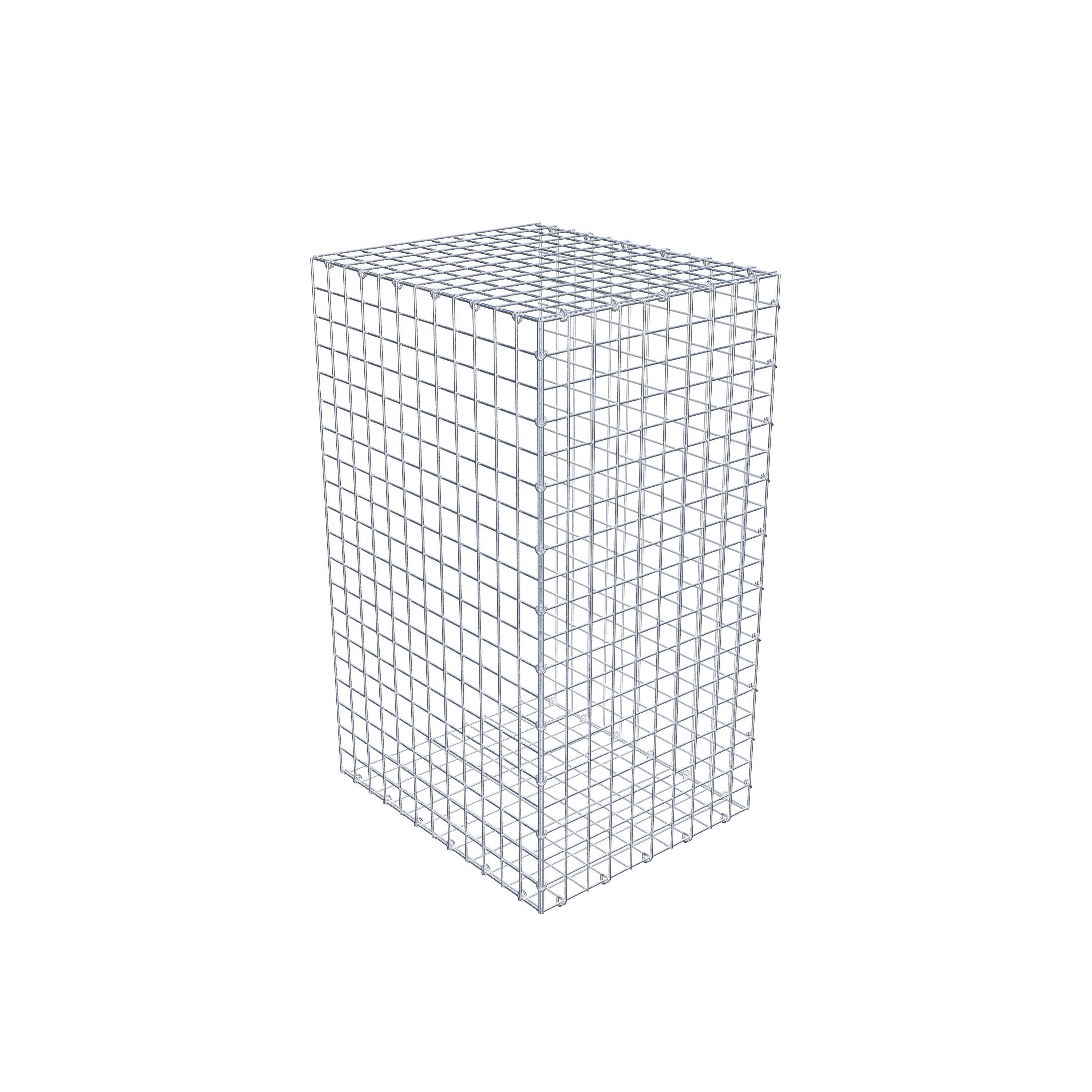 Gabion monté type 2 100 cm x 60 cm x 50 cm (L x H x P), maillage 5 cm x 5 cm, anneau en C