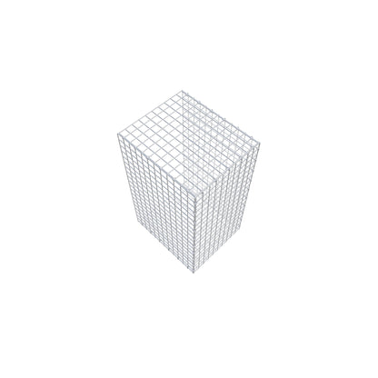 Gavión complementario de tipo 2 100 cm x 60 cm x 50 cm (largo x alto x fondo), malla 5 cm x 5 cm, anillo en C