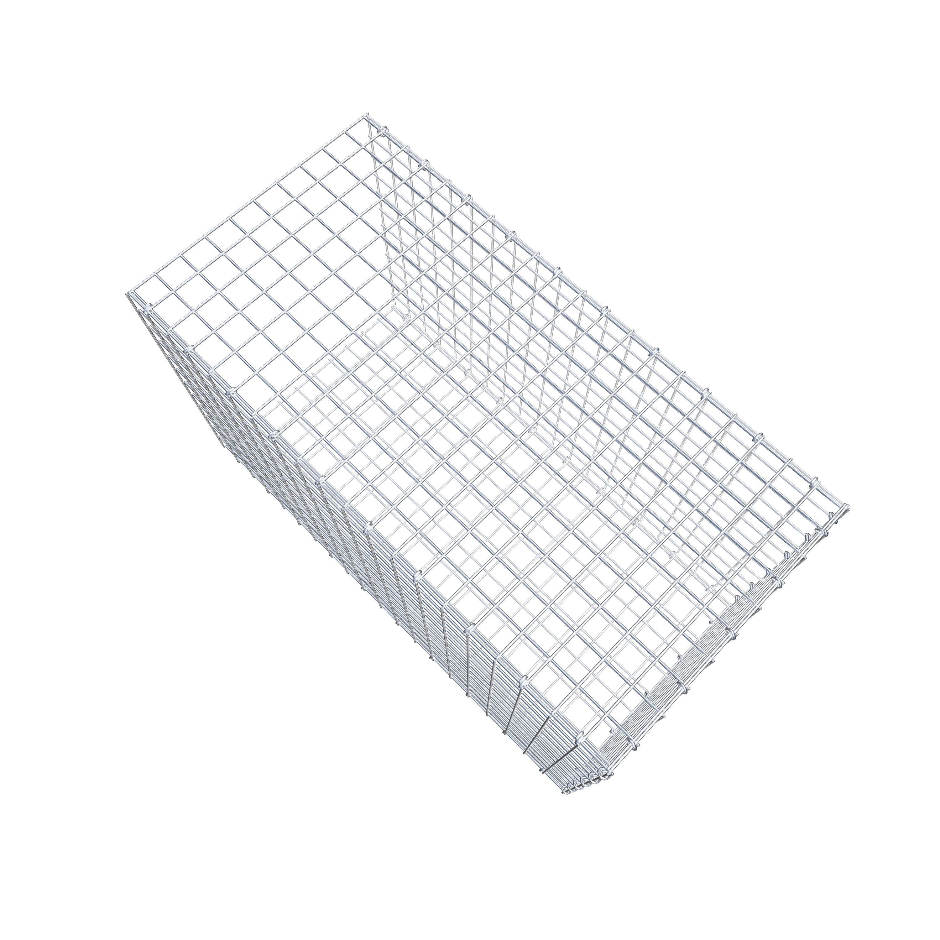 Gabion monté type 2 100 cm x 60 cm x 50 cm (L x H x P), maillage 5 cm x 5 cm, anneau en C