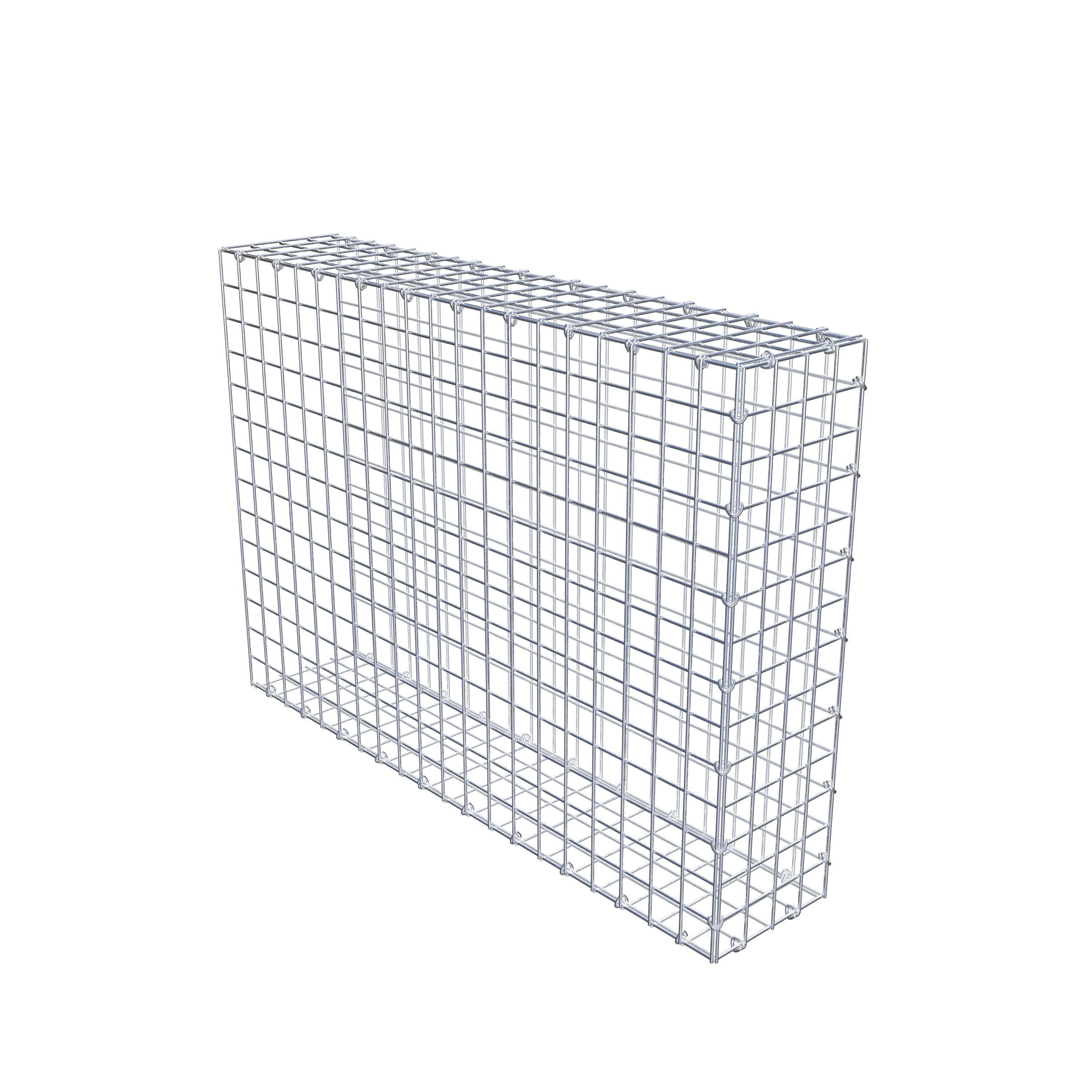 Gabion monté type 2 100 cm x 70 cm x 20 cm (L x H x P), maillage 5 cm x 5 cm, anneau en C